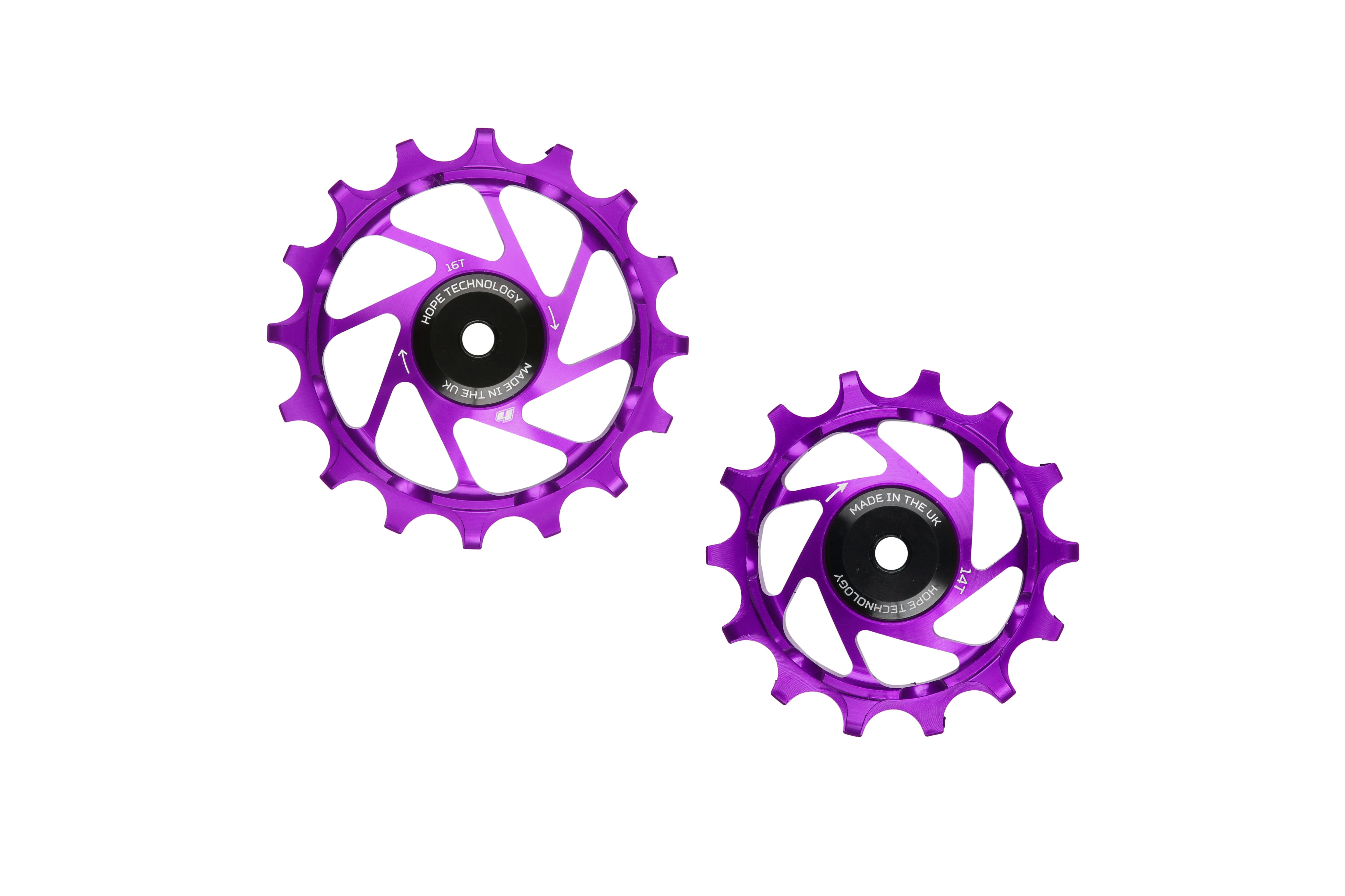 Hope 16/14T Jockey Wheels Pair Purple