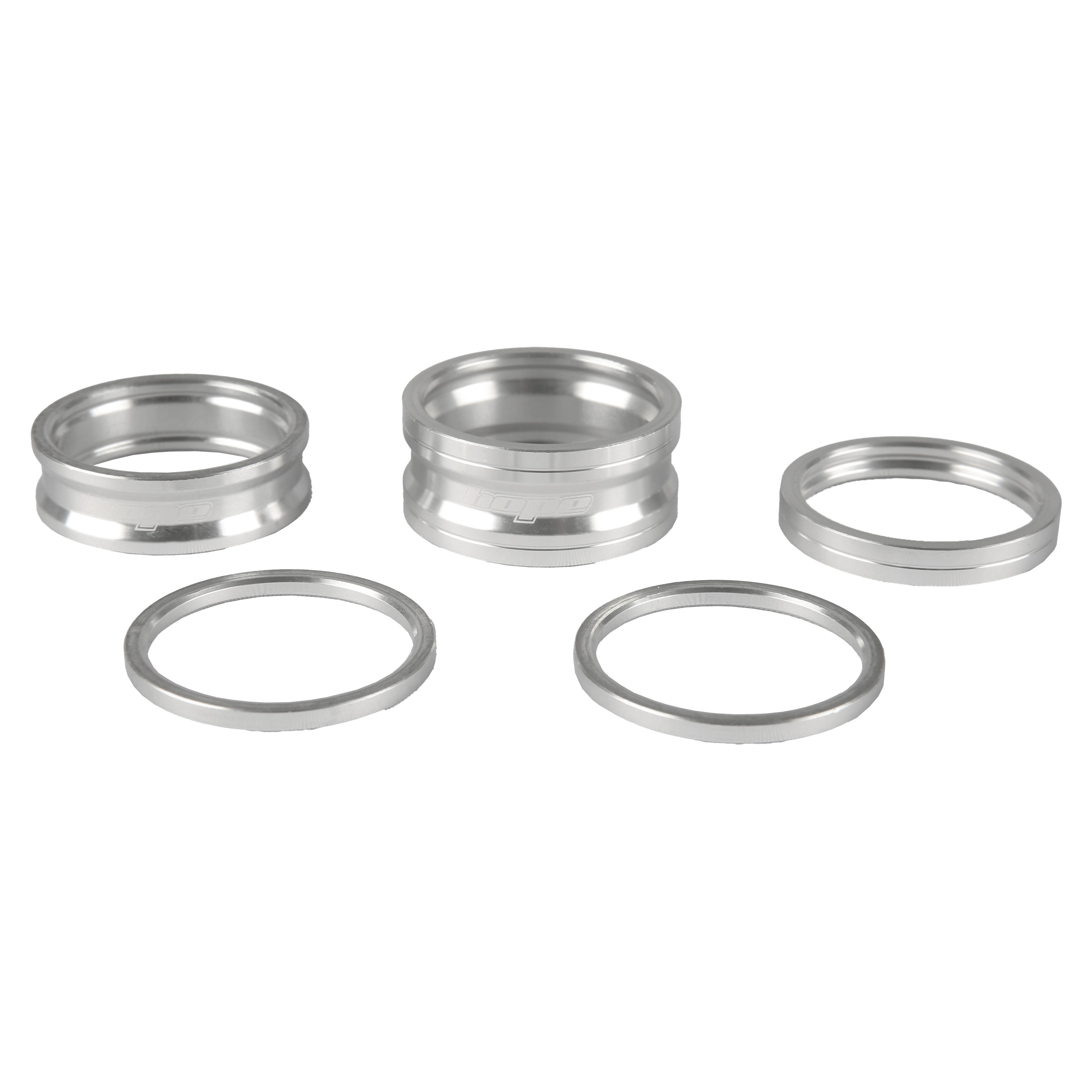 Hope Headset Spacers Silver