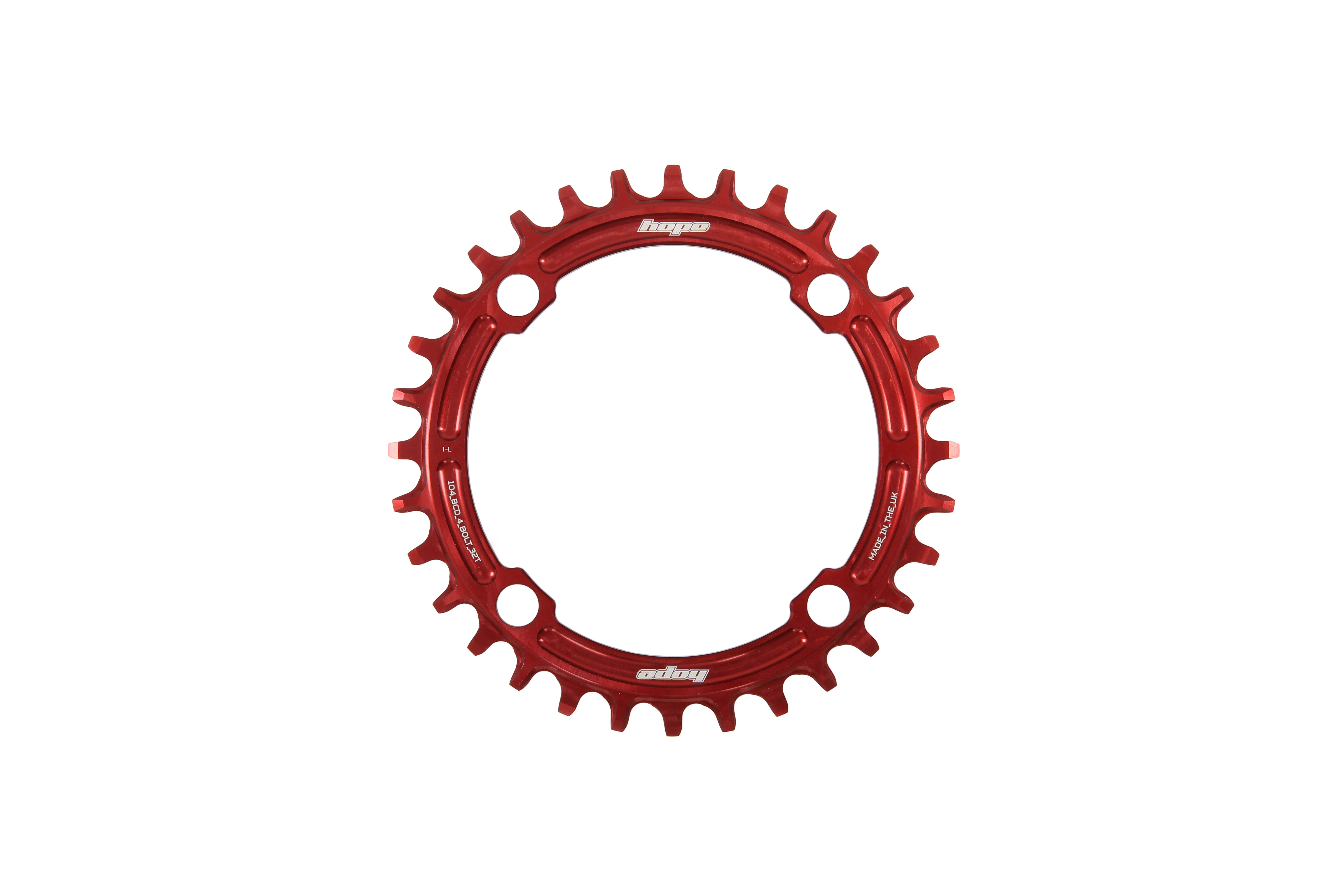 Hope r22 104 bcd chainring red