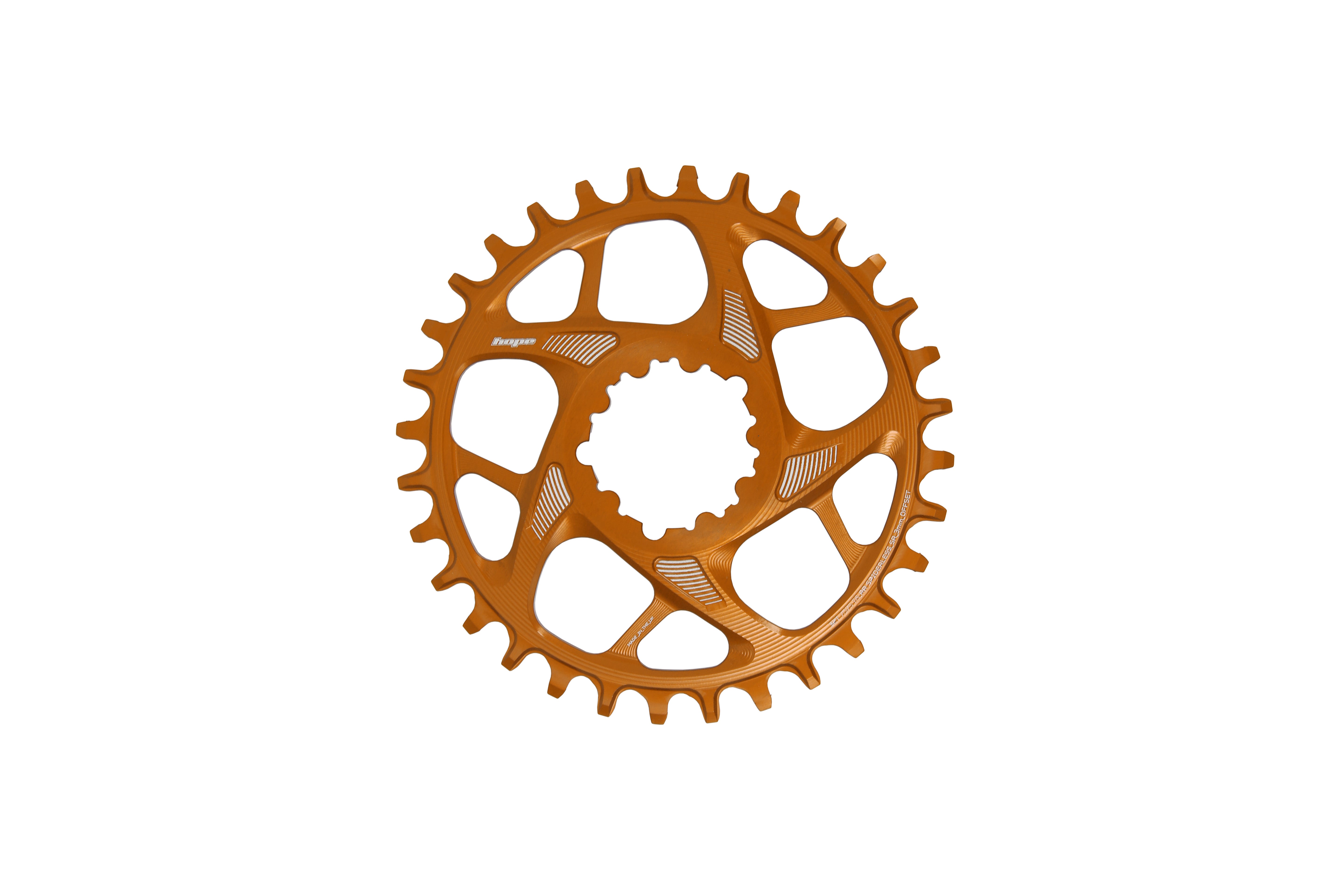 Hope R22 chainring Sram direct mount fitting orange