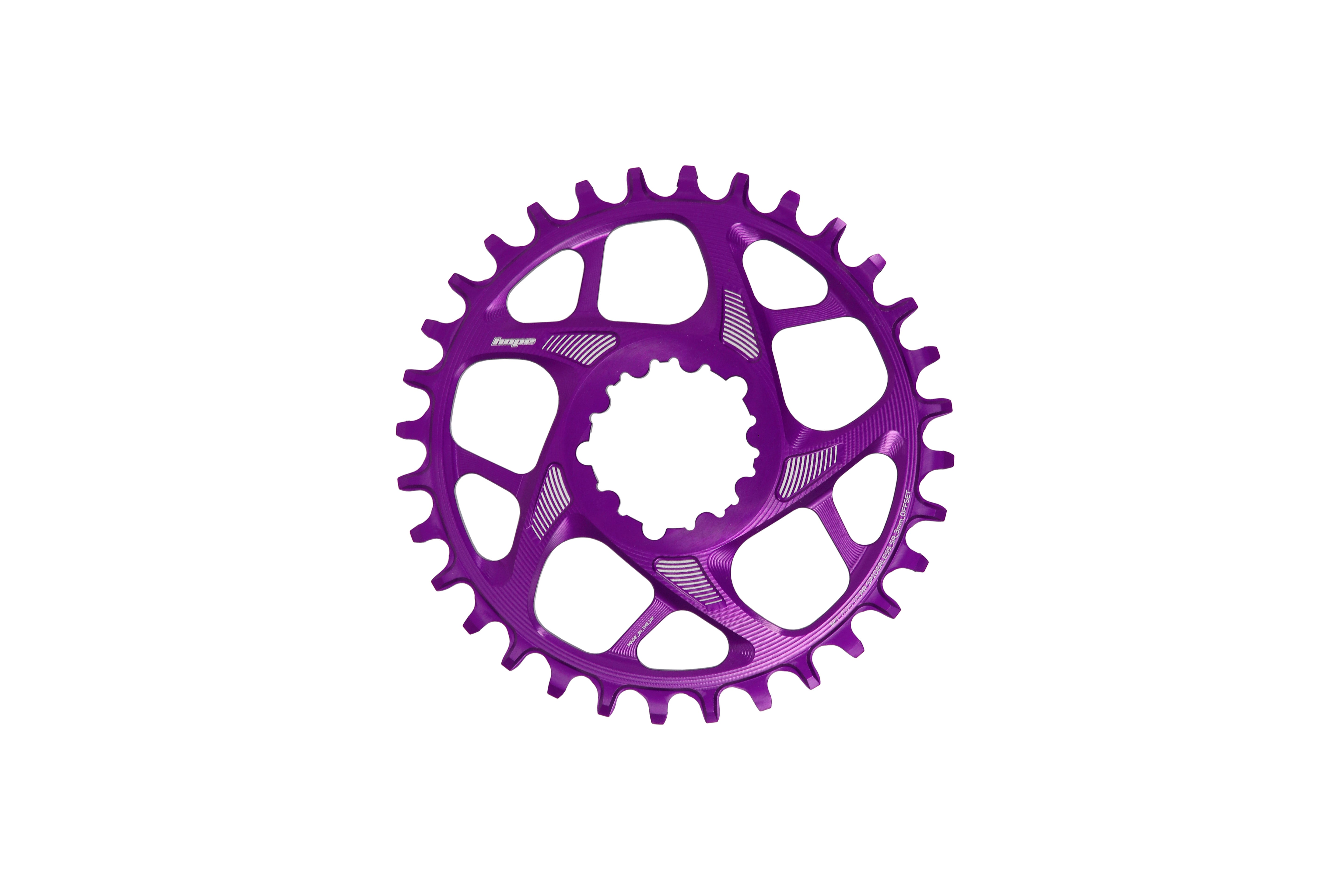 Hope R22 chainring Sram direct mount fitting purple