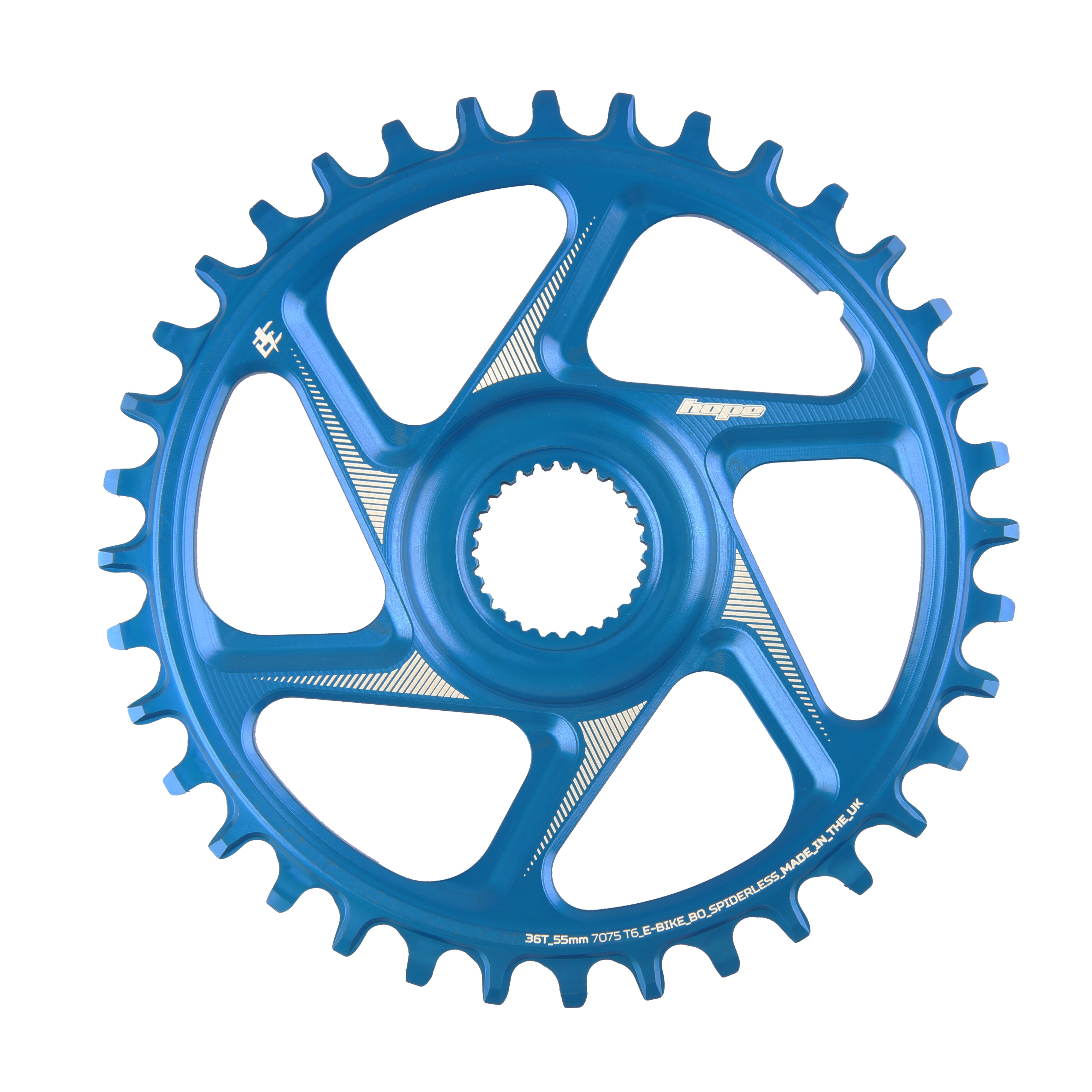 Hope R22 E-bike Bosch chainring blue 52mm chainline