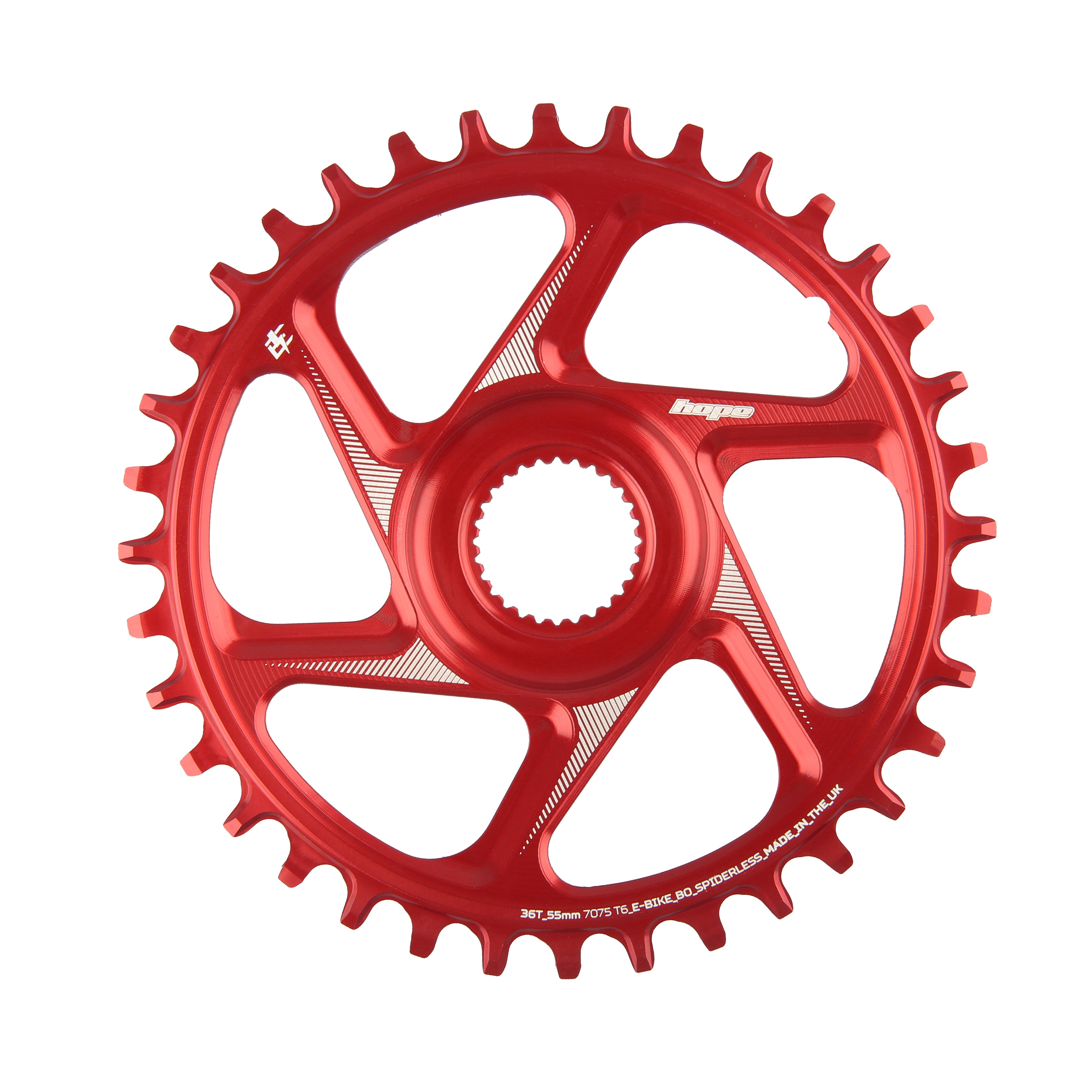 Hope R22 E-bike Bosch chainring red 52mm chainline