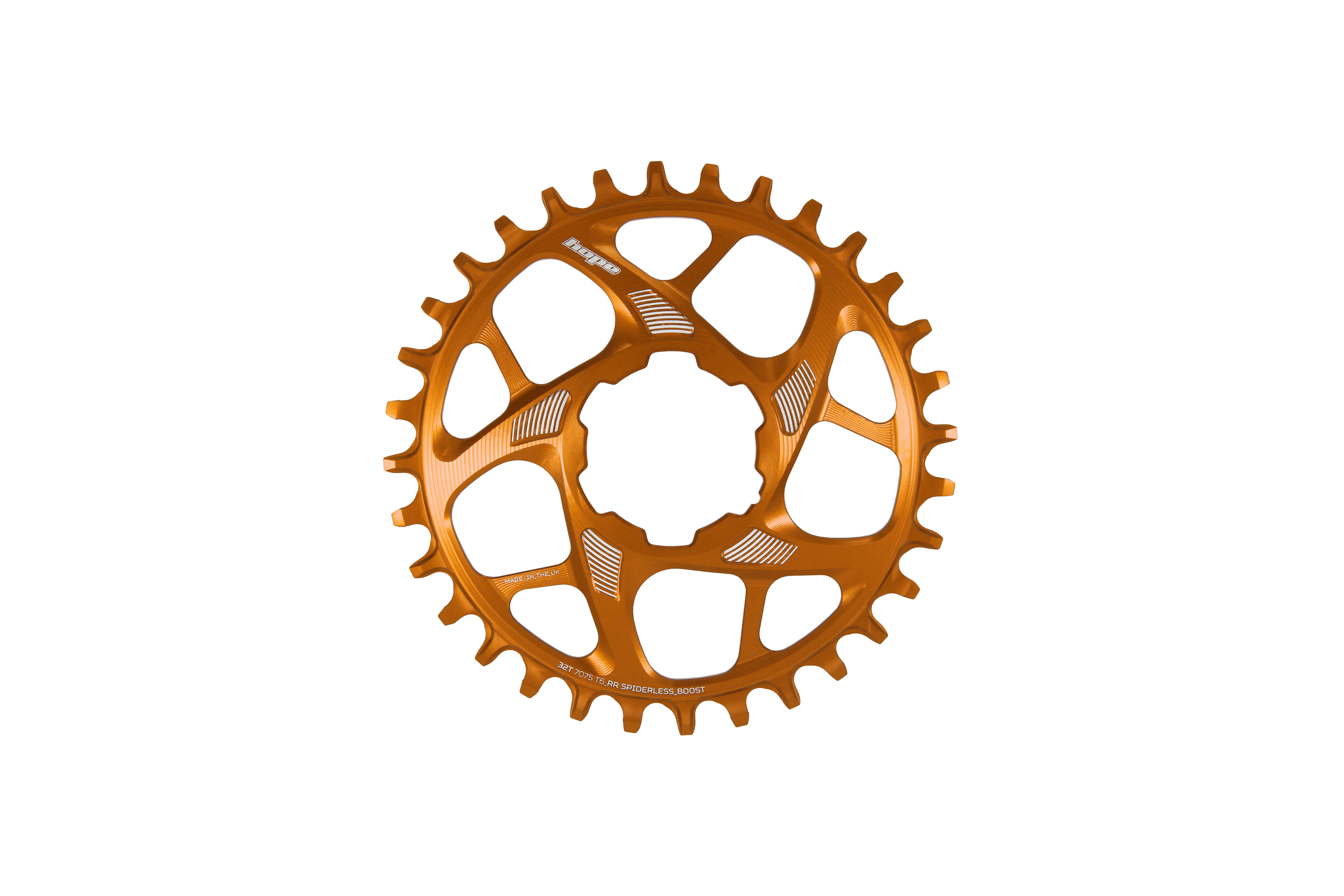 Hope spiderless r22 chainring in orange