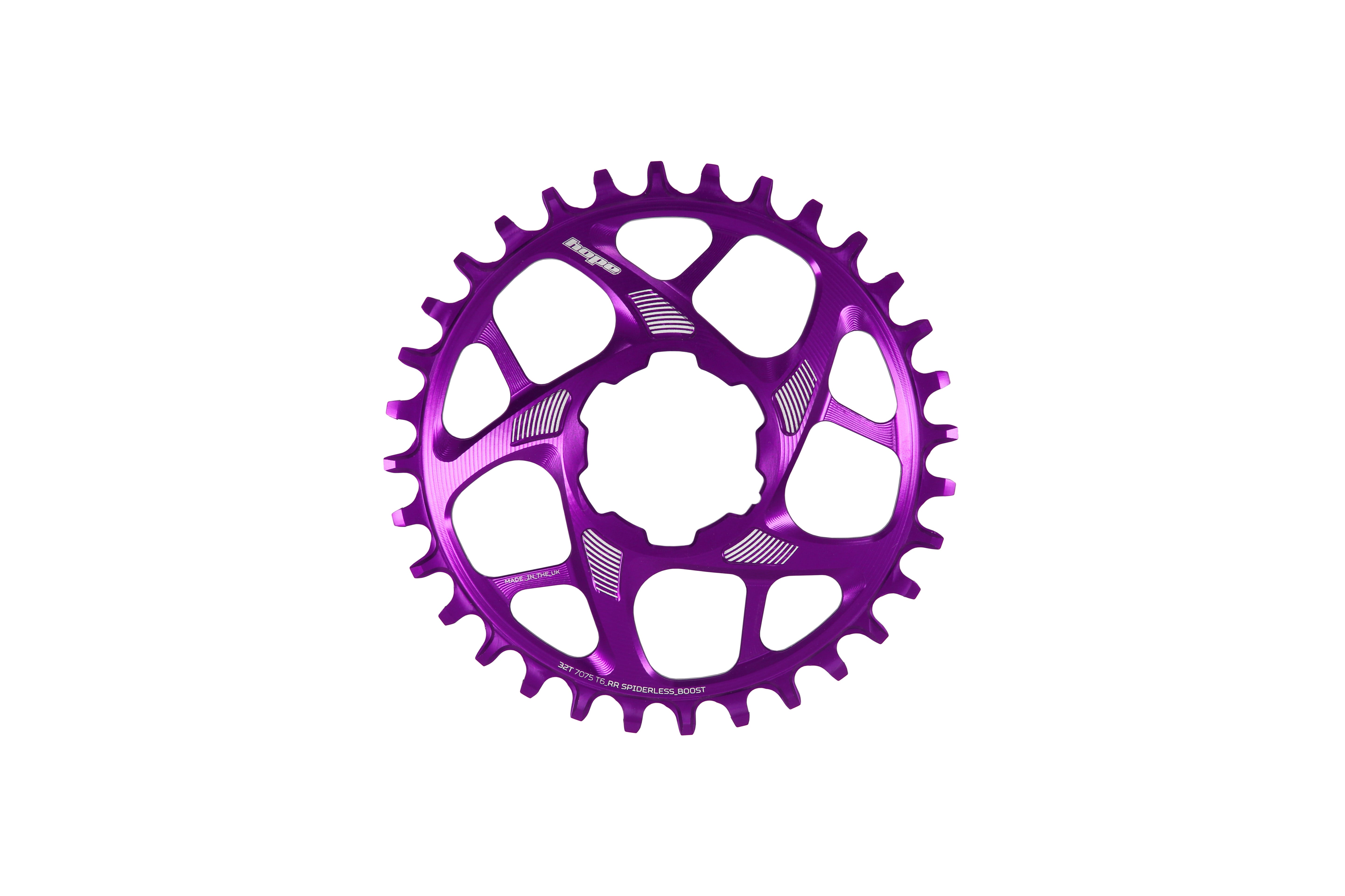 Hope spiderless r22 chainring in purple