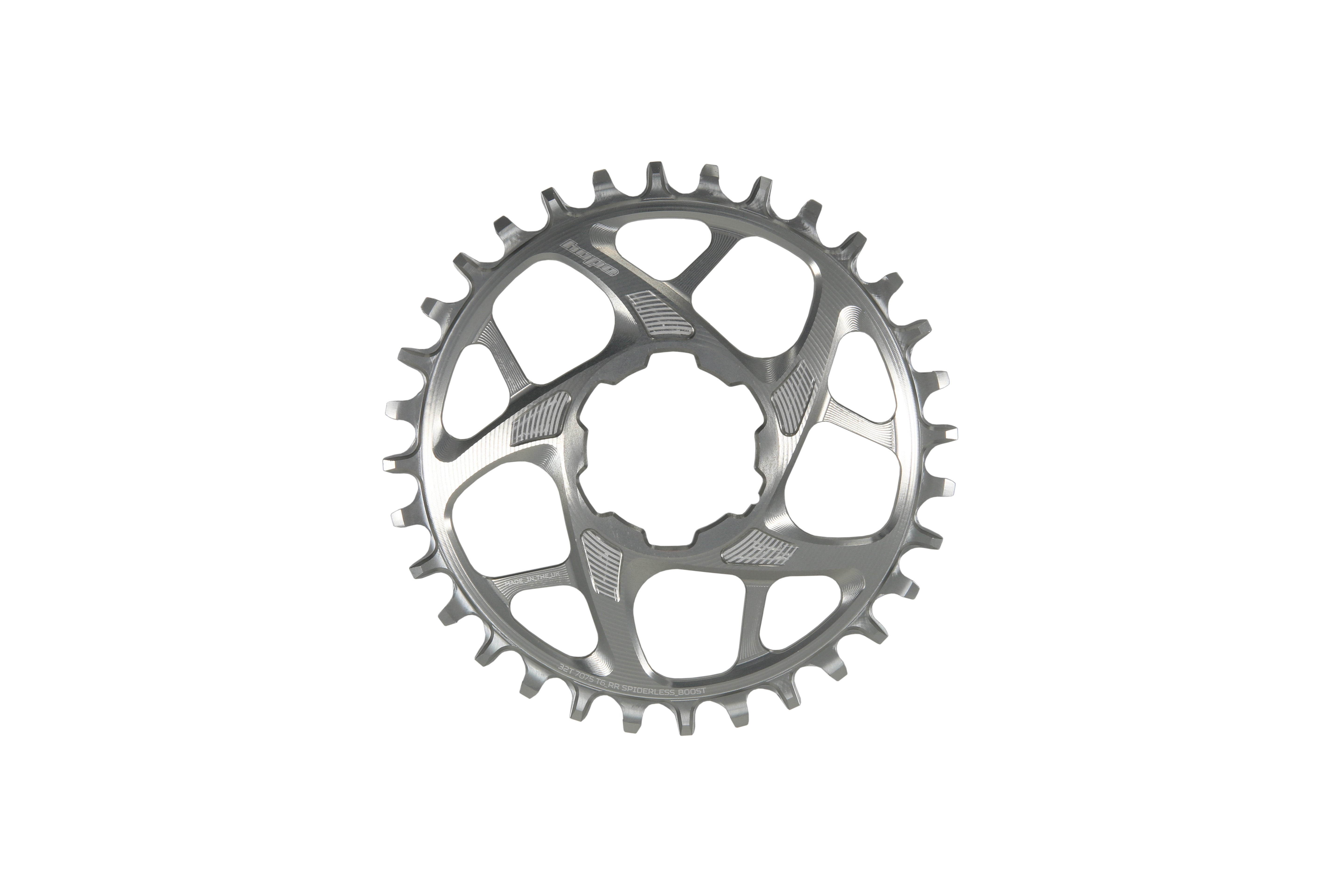 Hope spiderless r22 bost chainring in silver