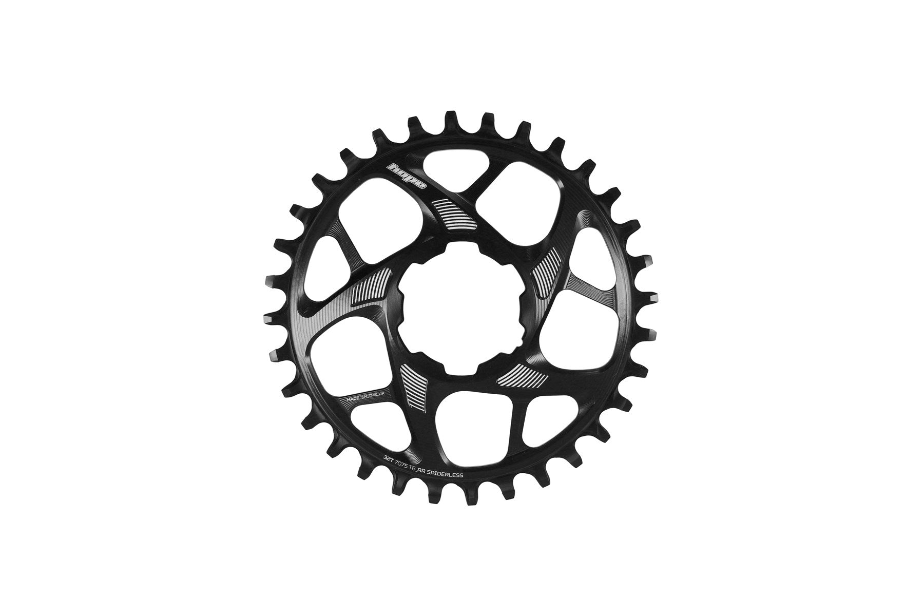 Hope r22 spiderless non boost chainring black