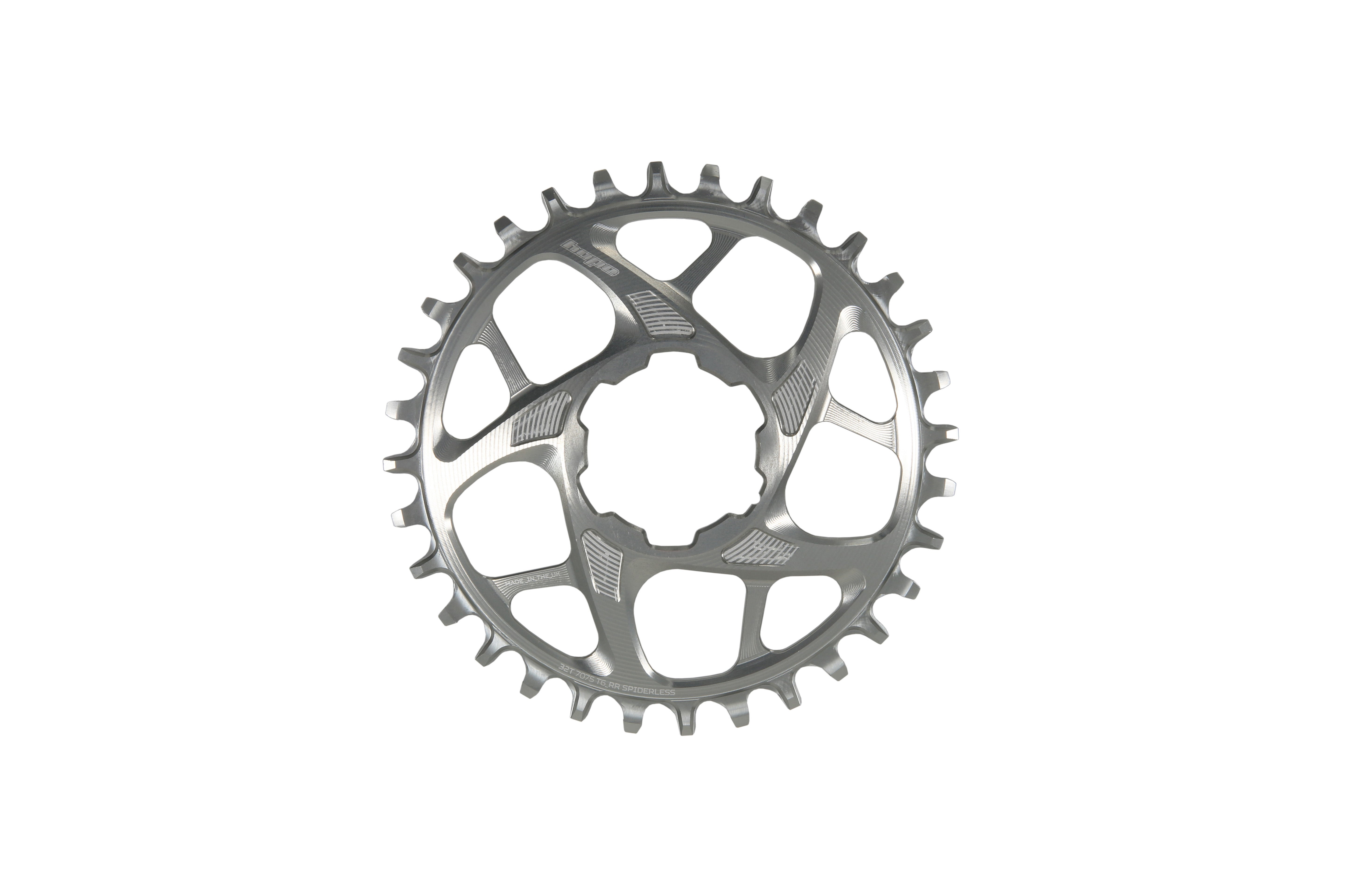 Hope r22 spiderless non boost chainring silver