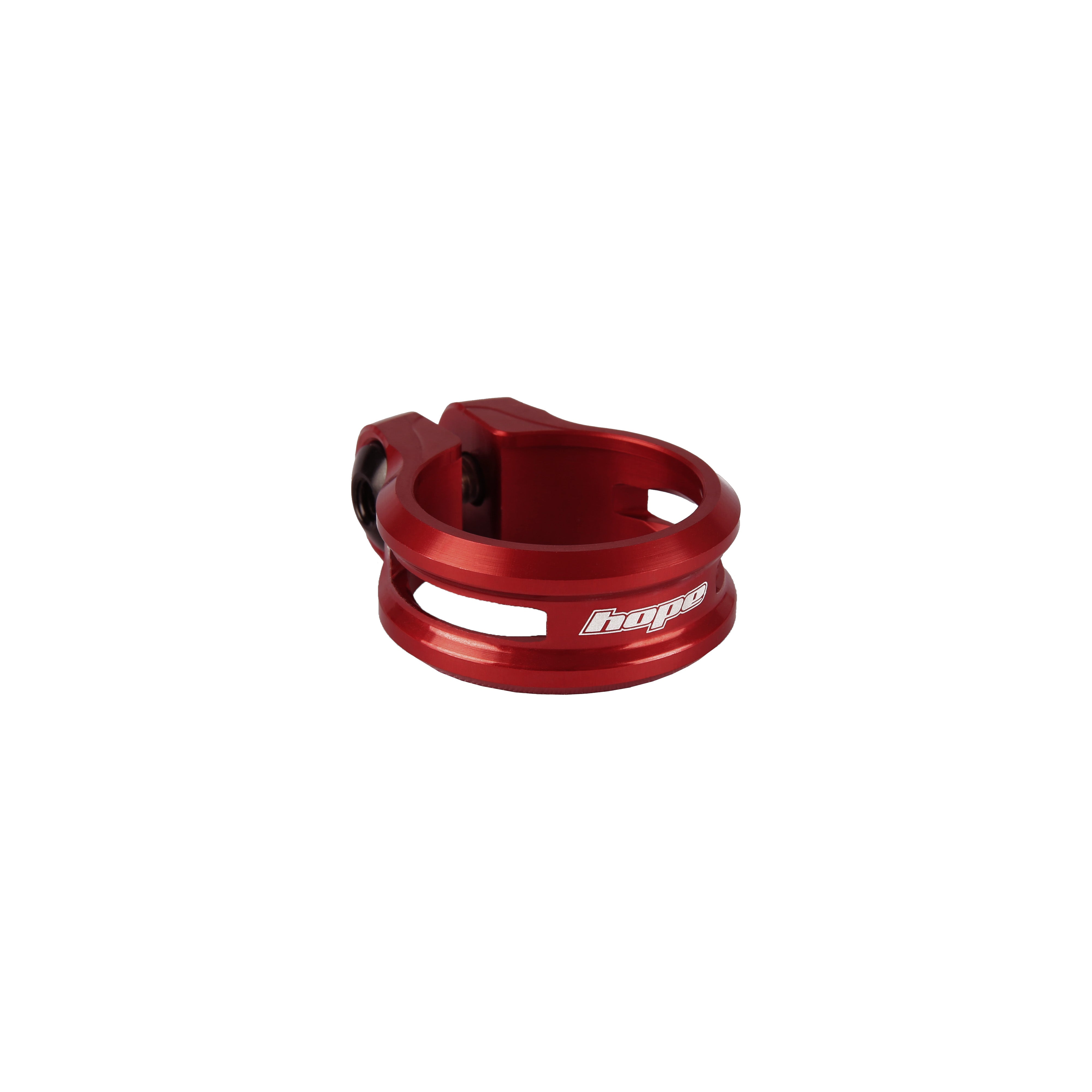 Hope seat post clamp red