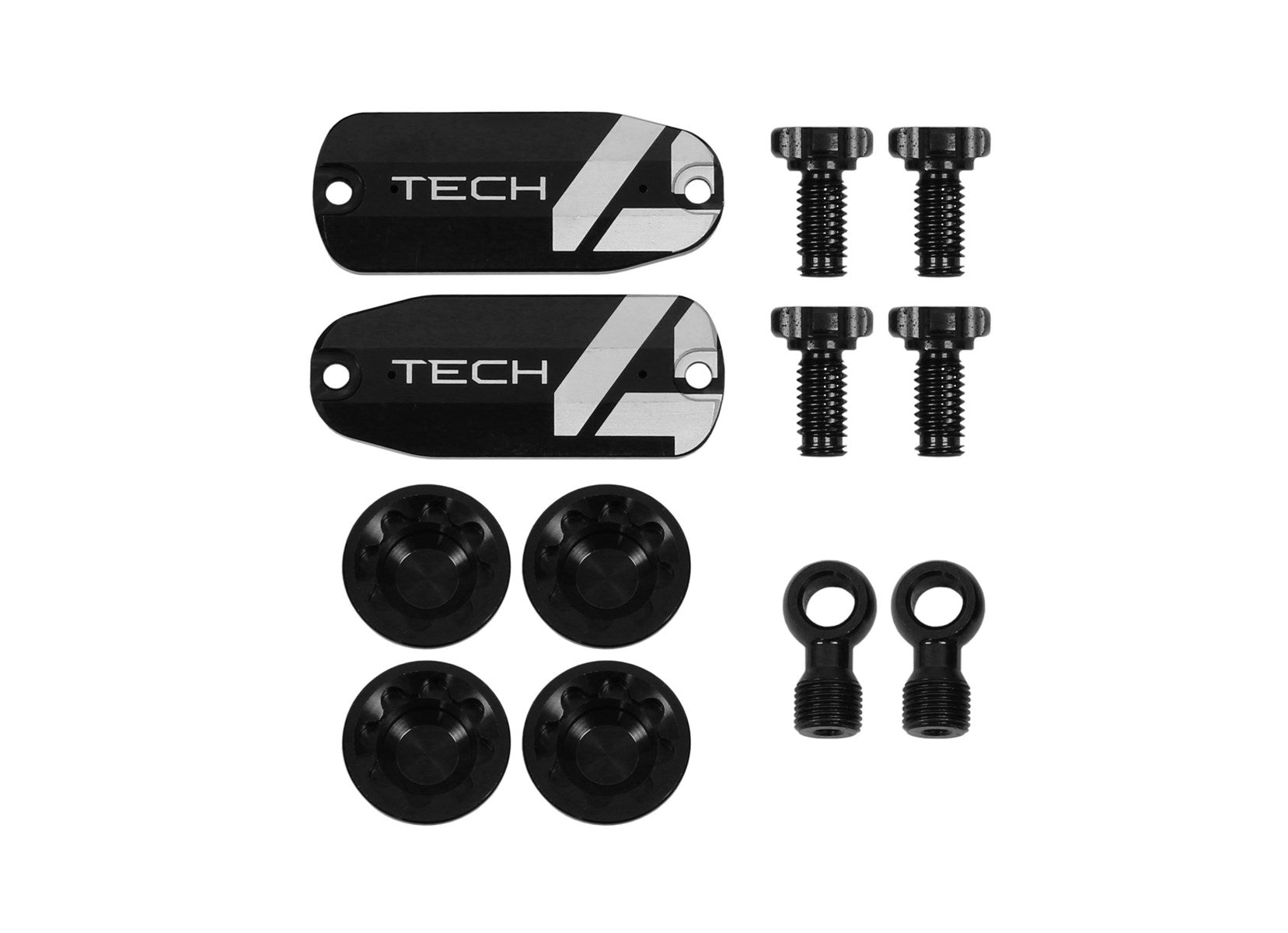 Hope tech 4 E4 coloured cap kit black