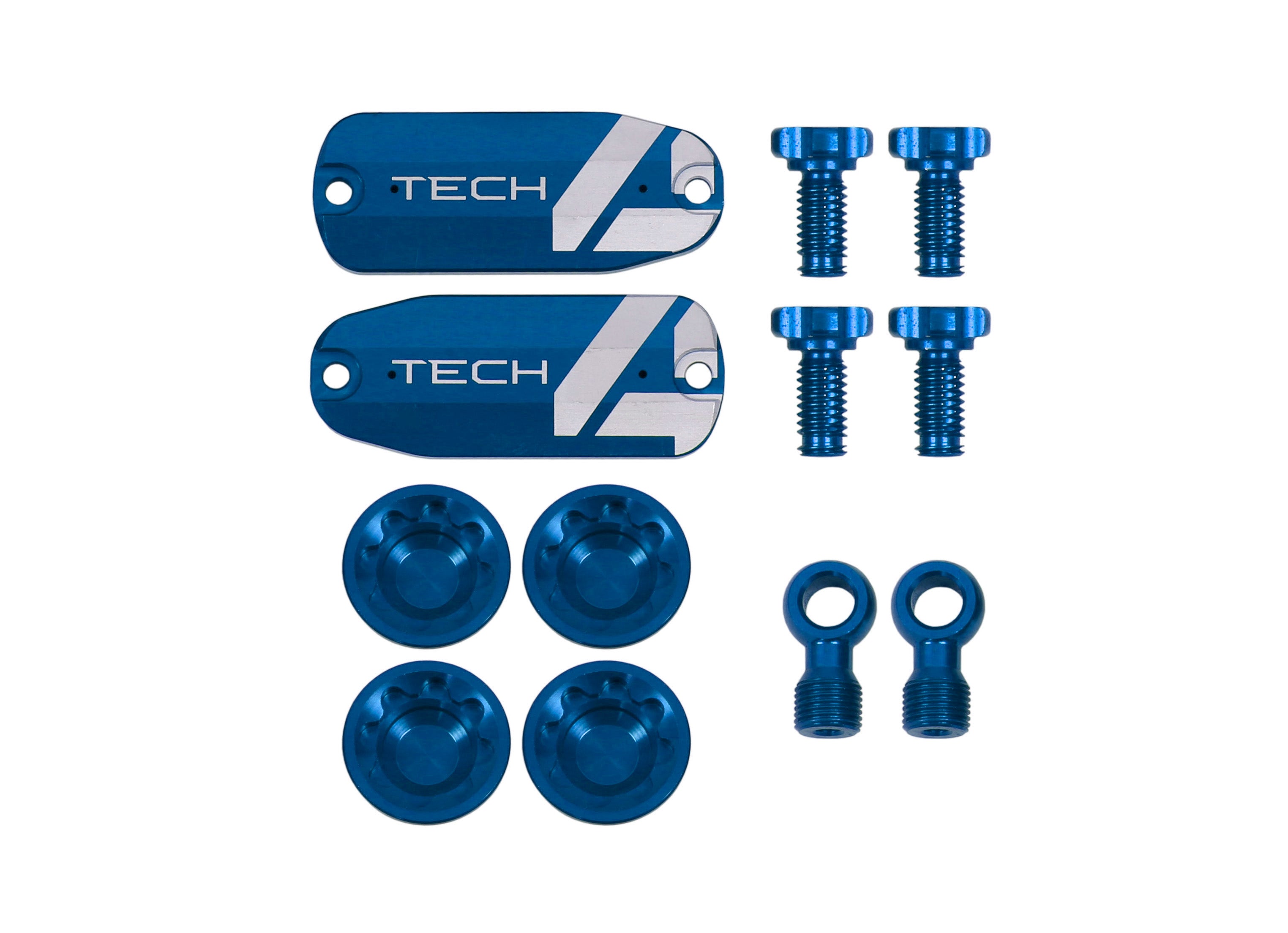 Hope tech 4 E4 coloured cap kit blue