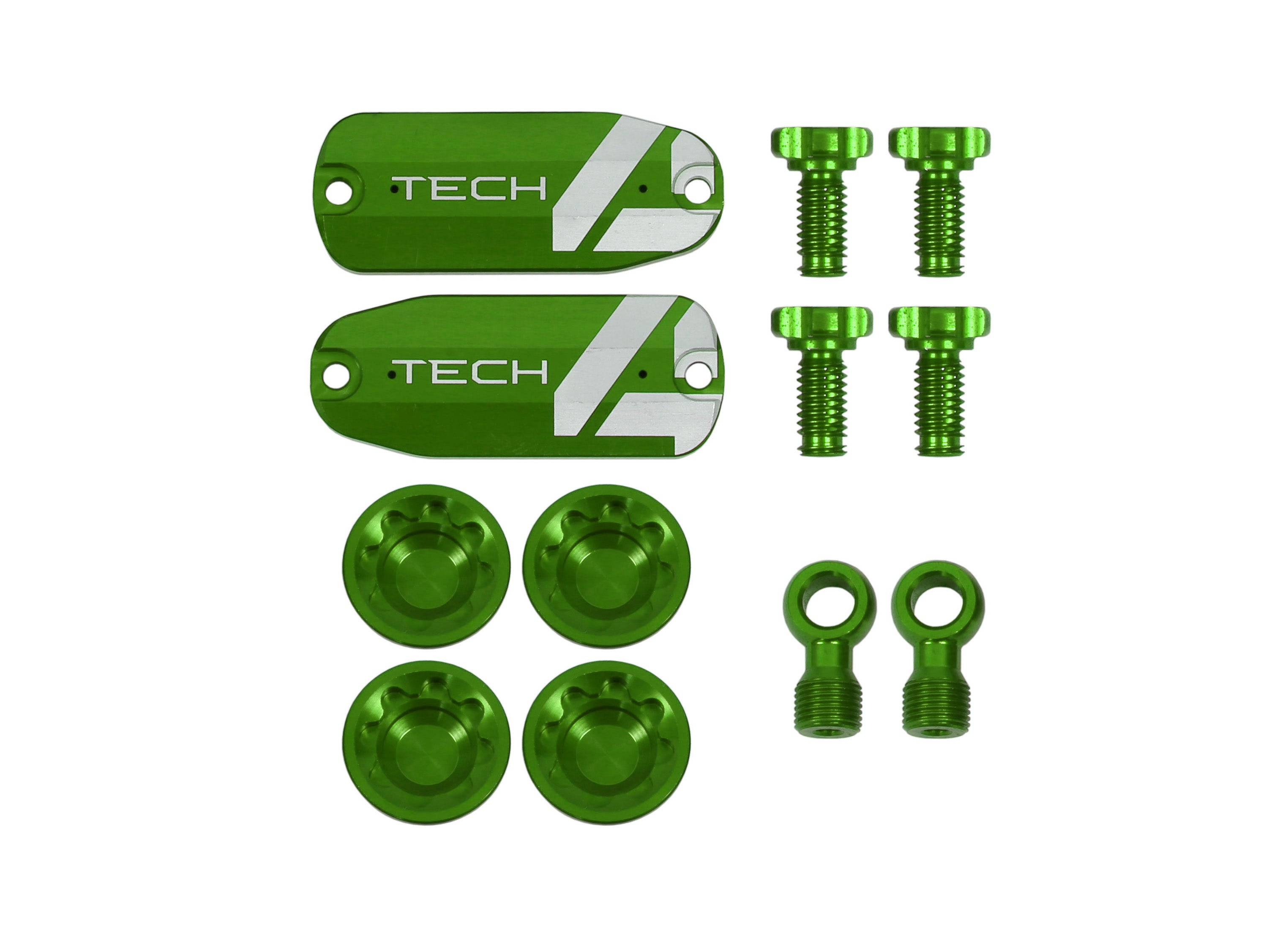 Hope tech 4 E4 coloured cap kit green