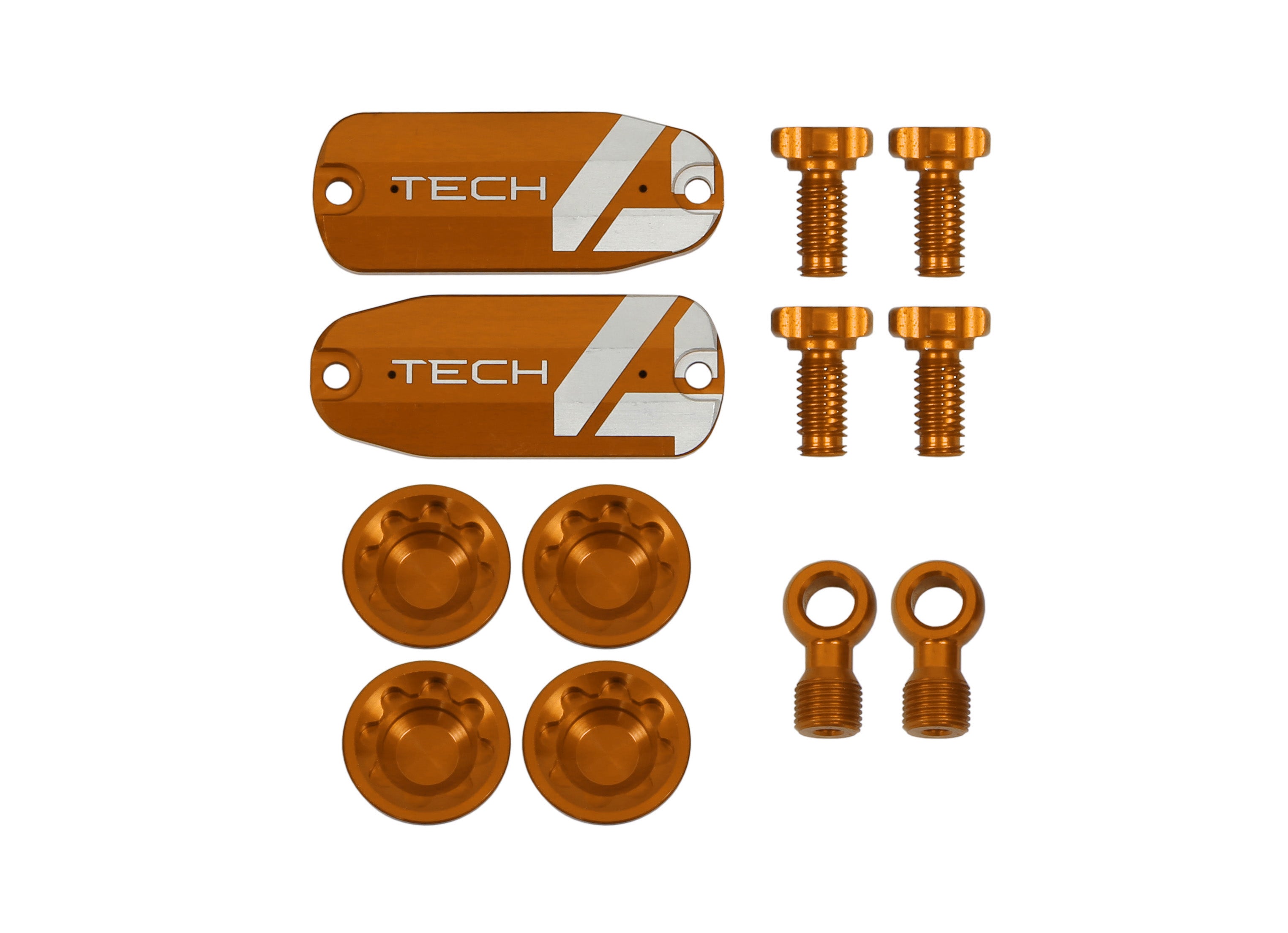 Hope tech 4 E4 coloured cap kit orange