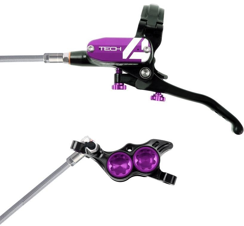 Hope Tech 4 E4 No Rotor Black/Purple Braided