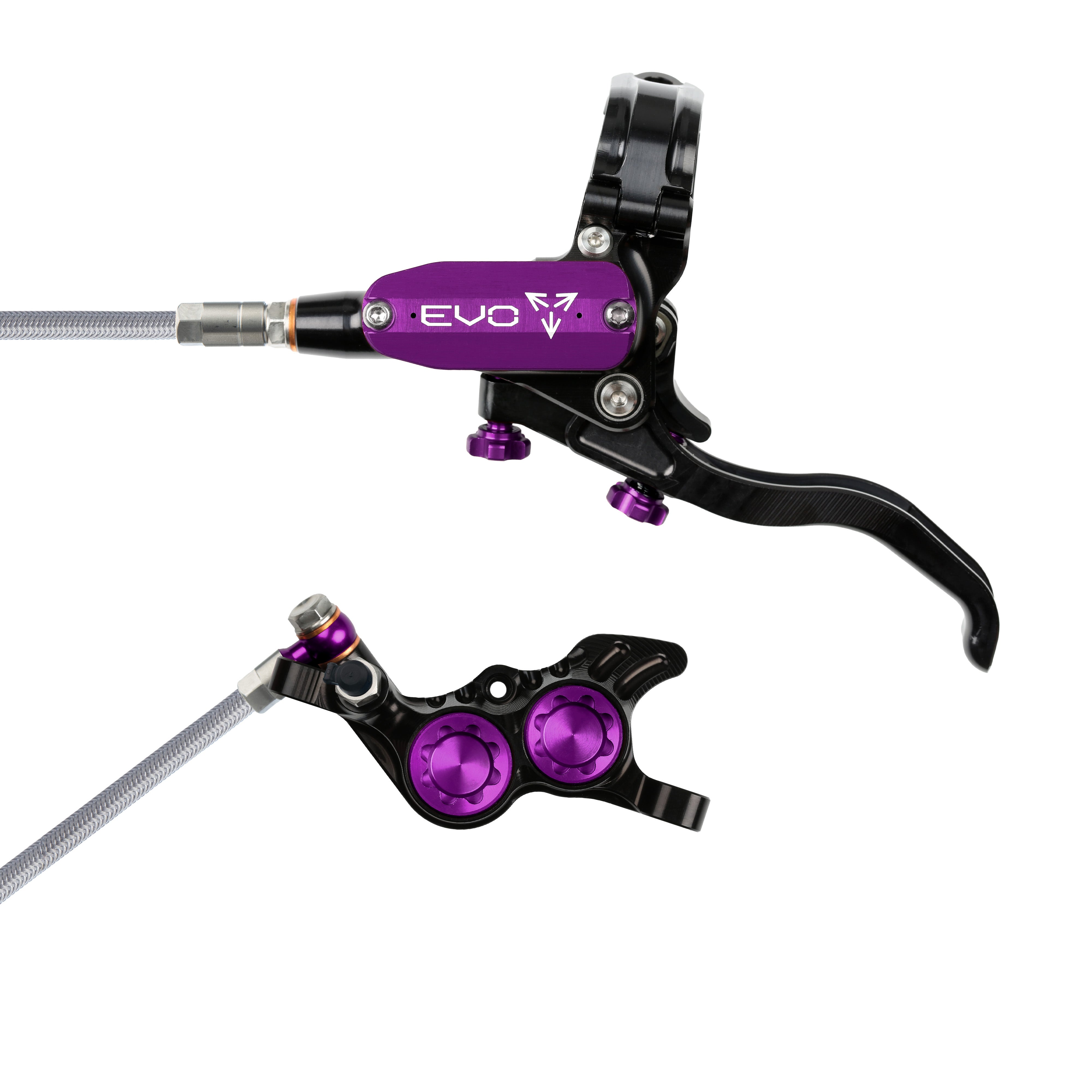 Hope Tech 4 Evo GR4 Black Purple Braided Hose