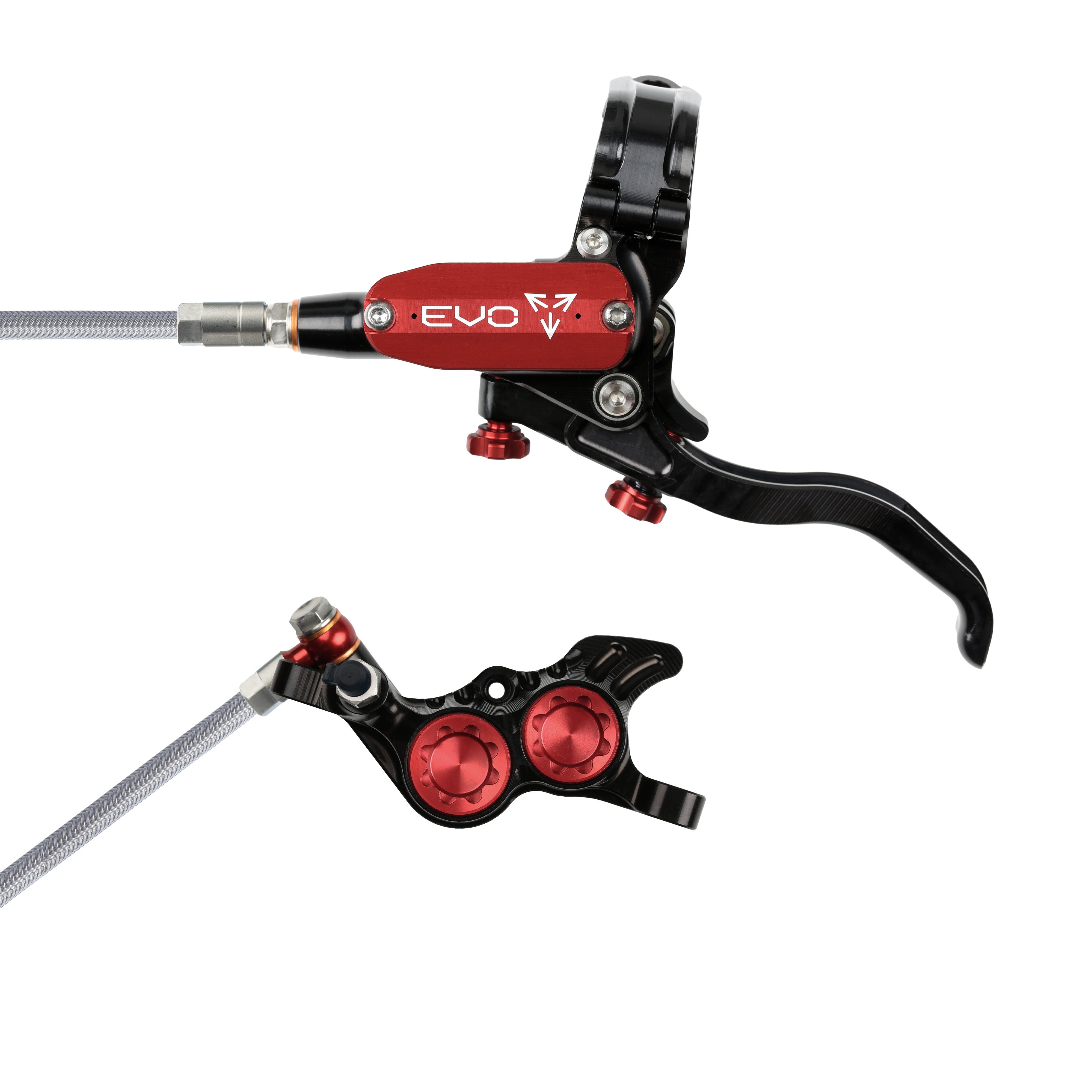 Hope Tech 4 Evo GR4 Black Red Braided Hose
