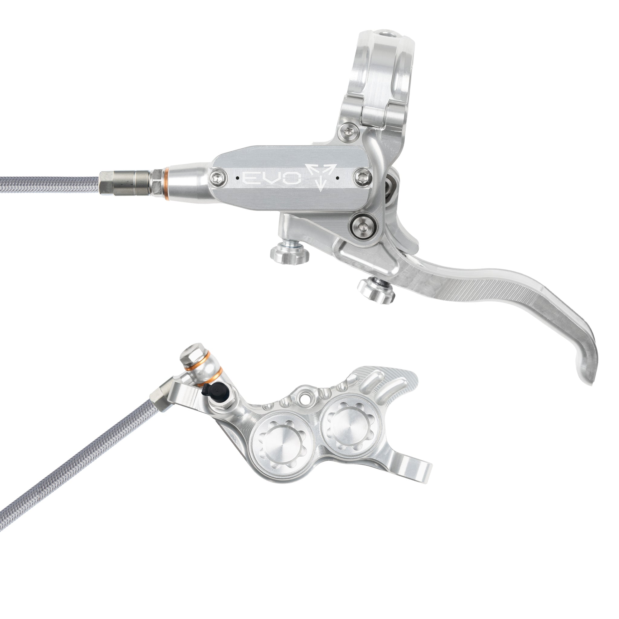 Hope Tech 4 Evo GR4 Silver Silver Braided Hose