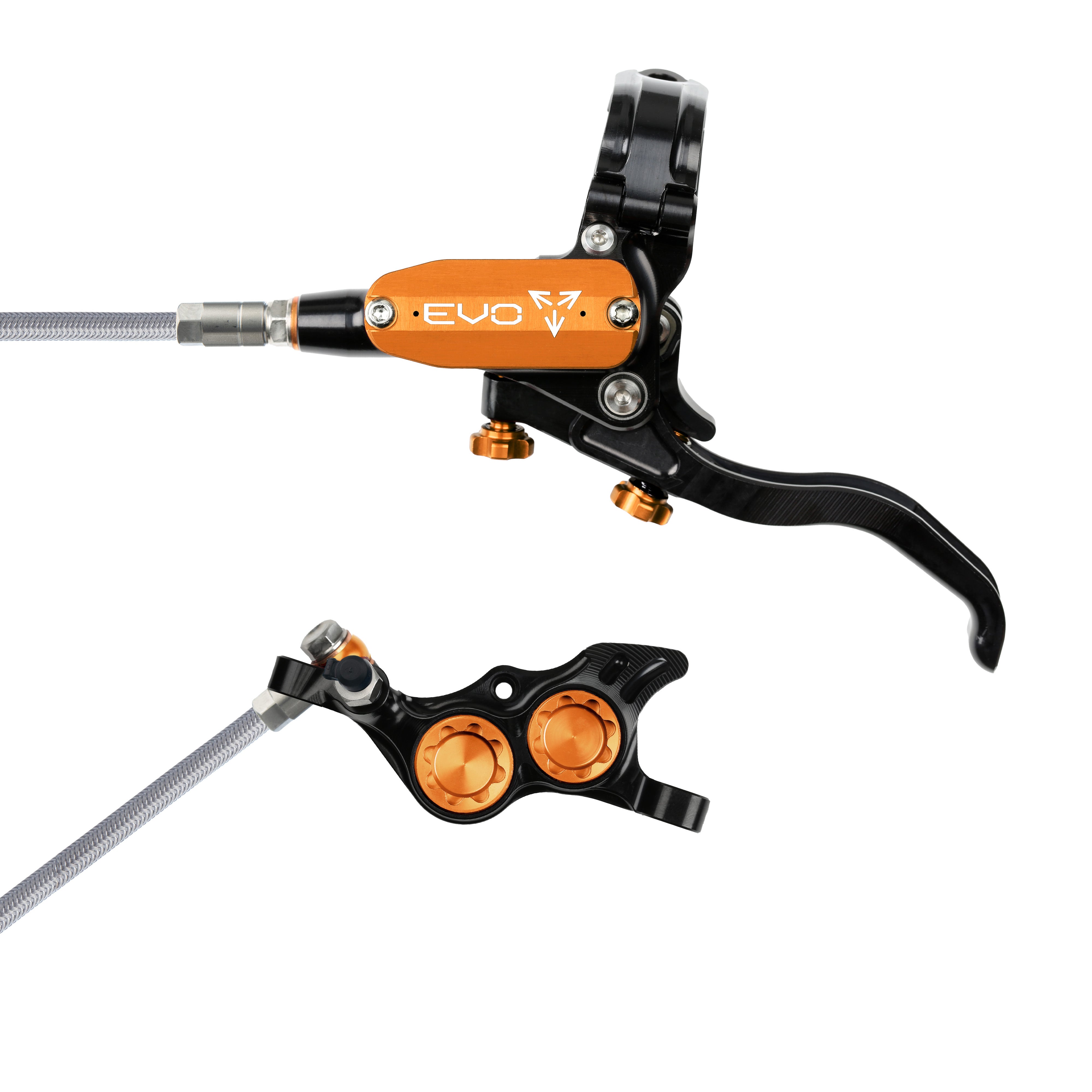 Hope Tech 4 Evo TR4 Black Orange Braided Hose 