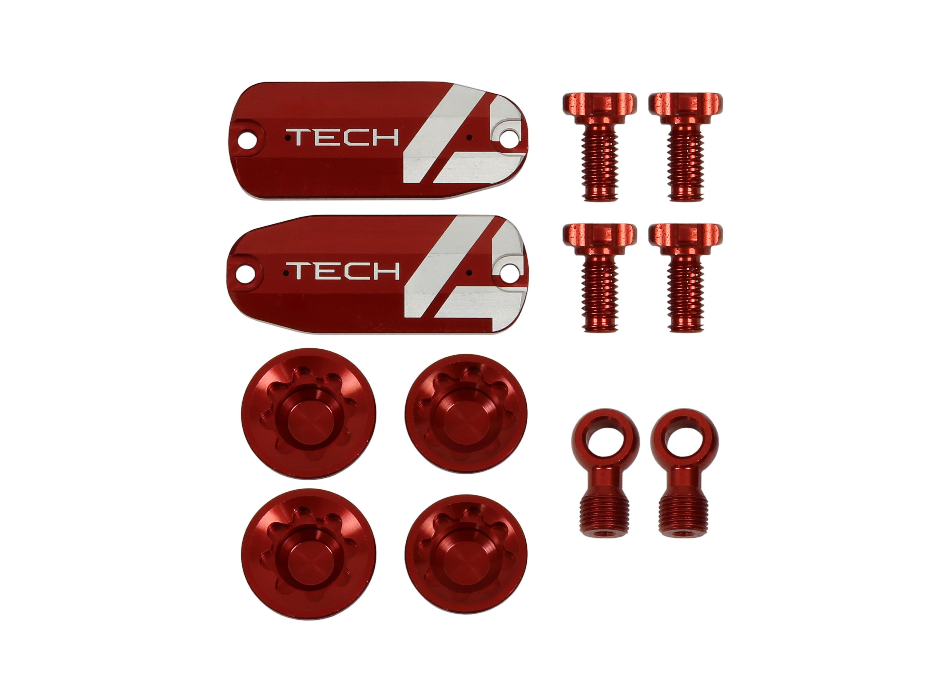 Hope tech 4 V4 colour customisation kit for brakes in red