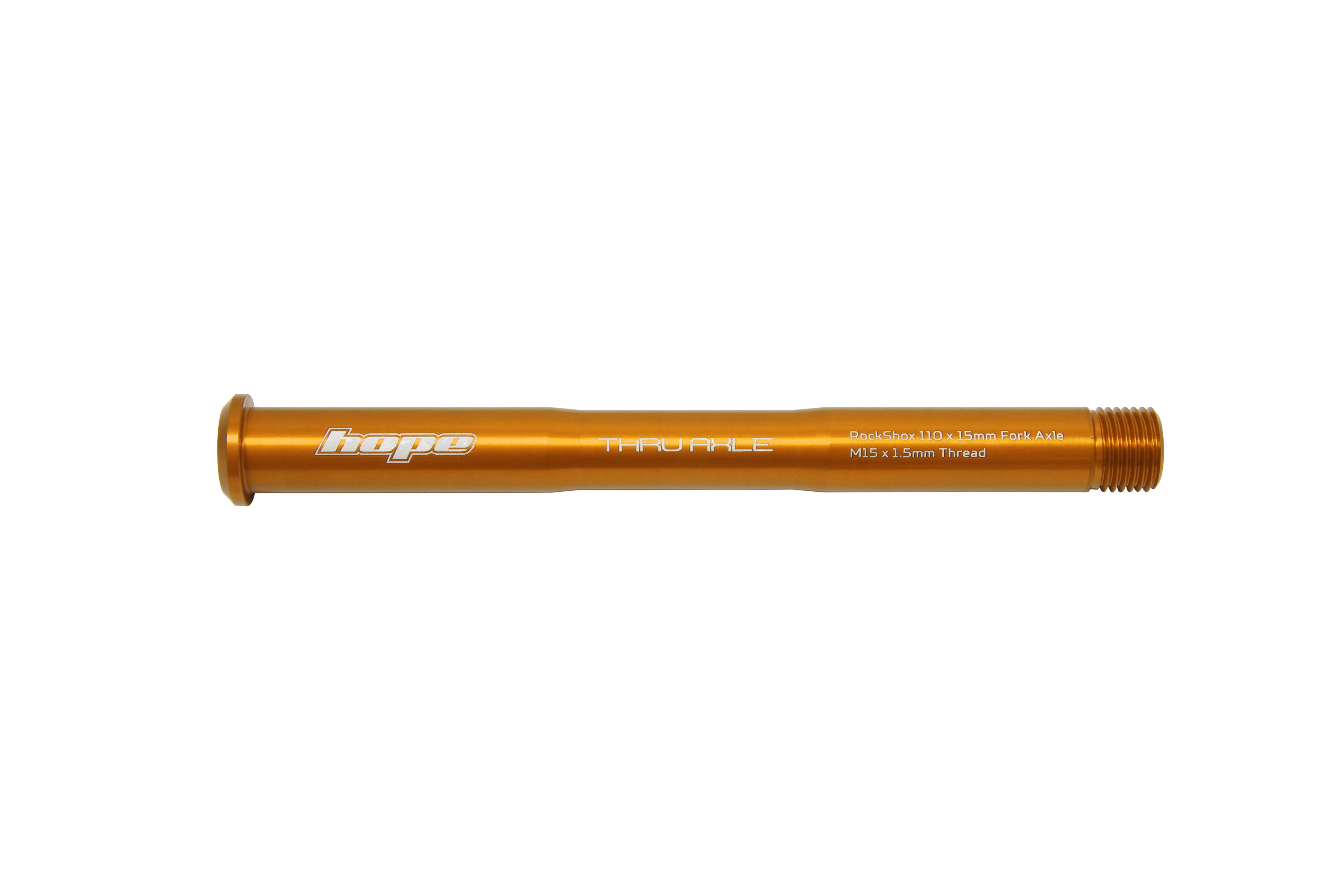 Hope thru axle for rockshox forks in orange