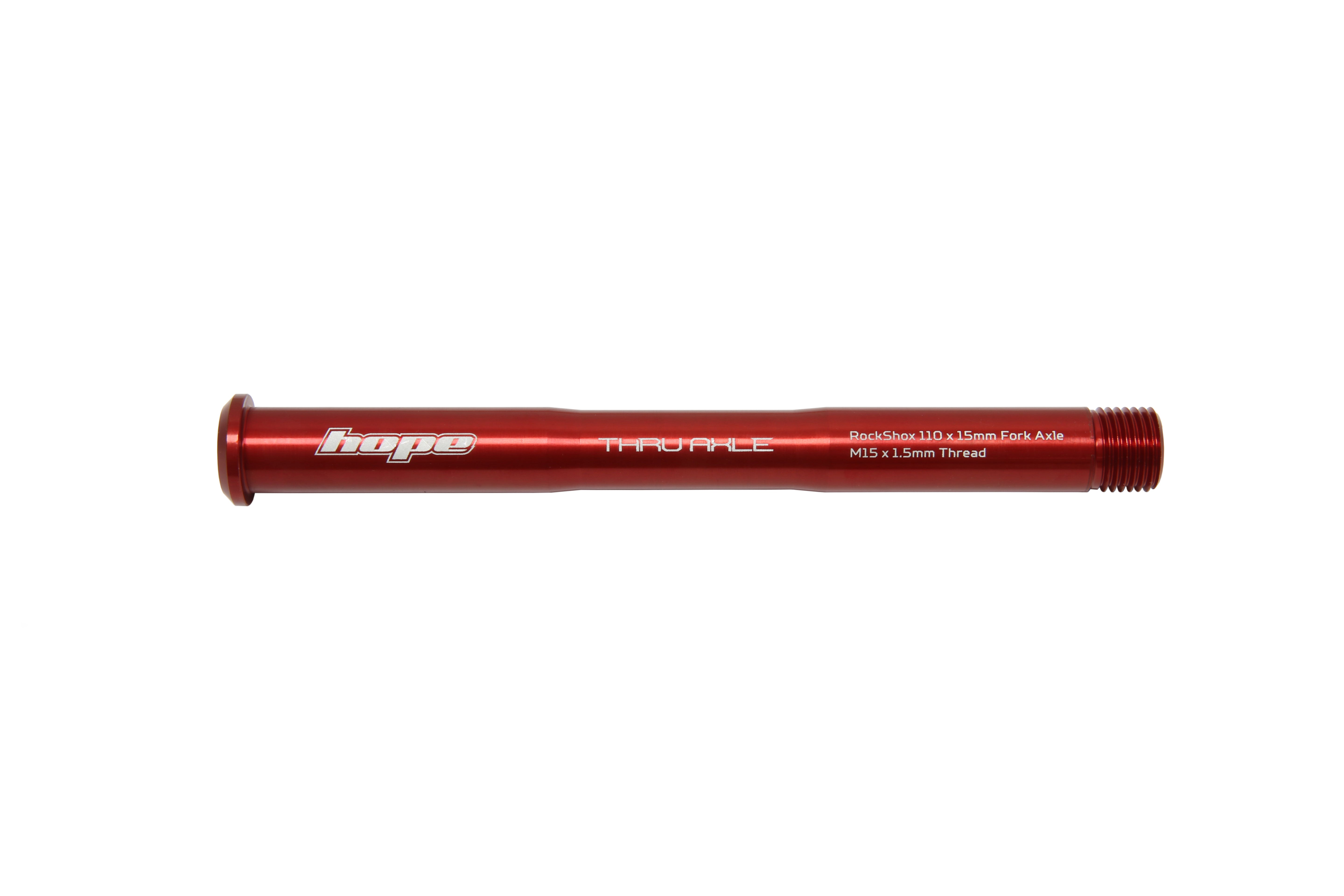 Hope thru axle for rockshox forks in red