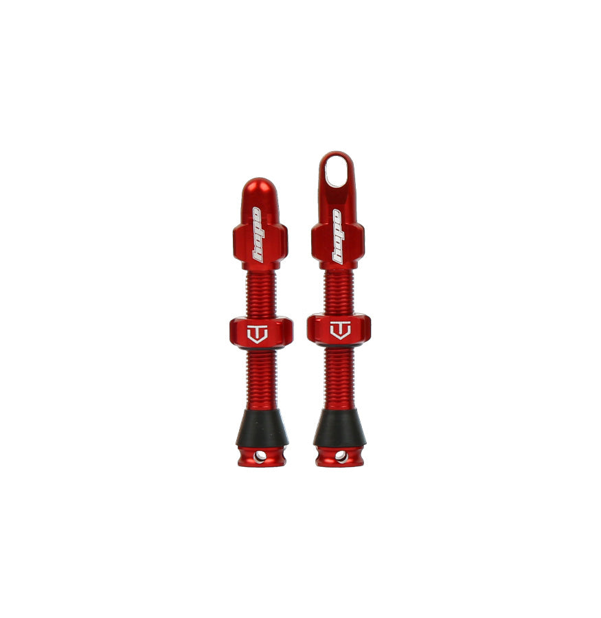 hope tubeless valves in red