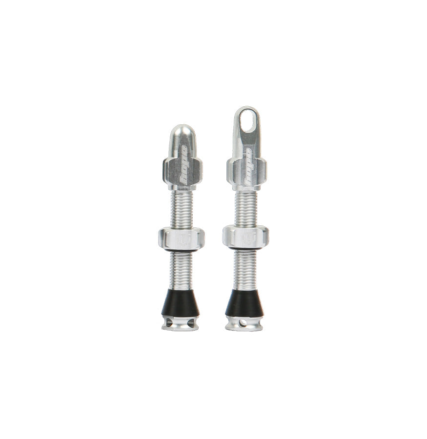 hope tubeless valves in silver