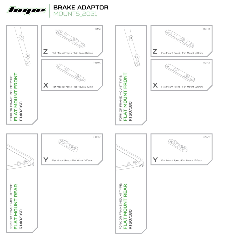 Hope Brake Mount Adapters