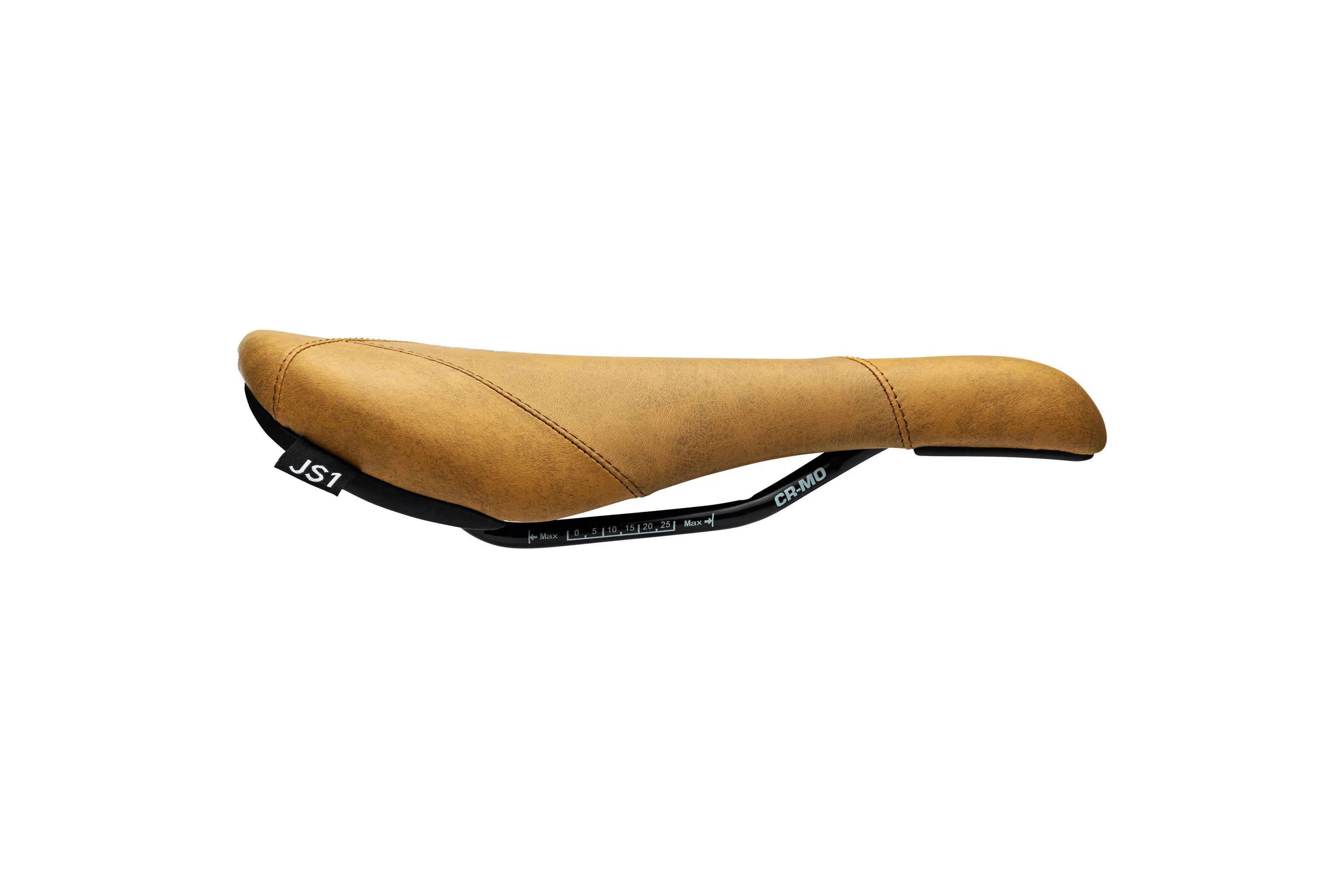 Title saddle in light brown side view