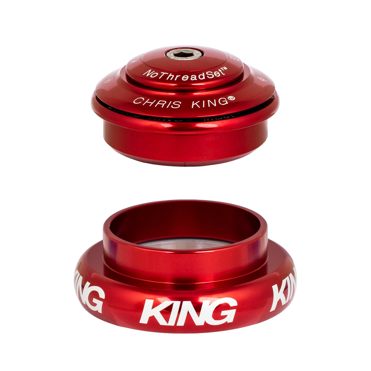 Chris King inset 7 headset in red