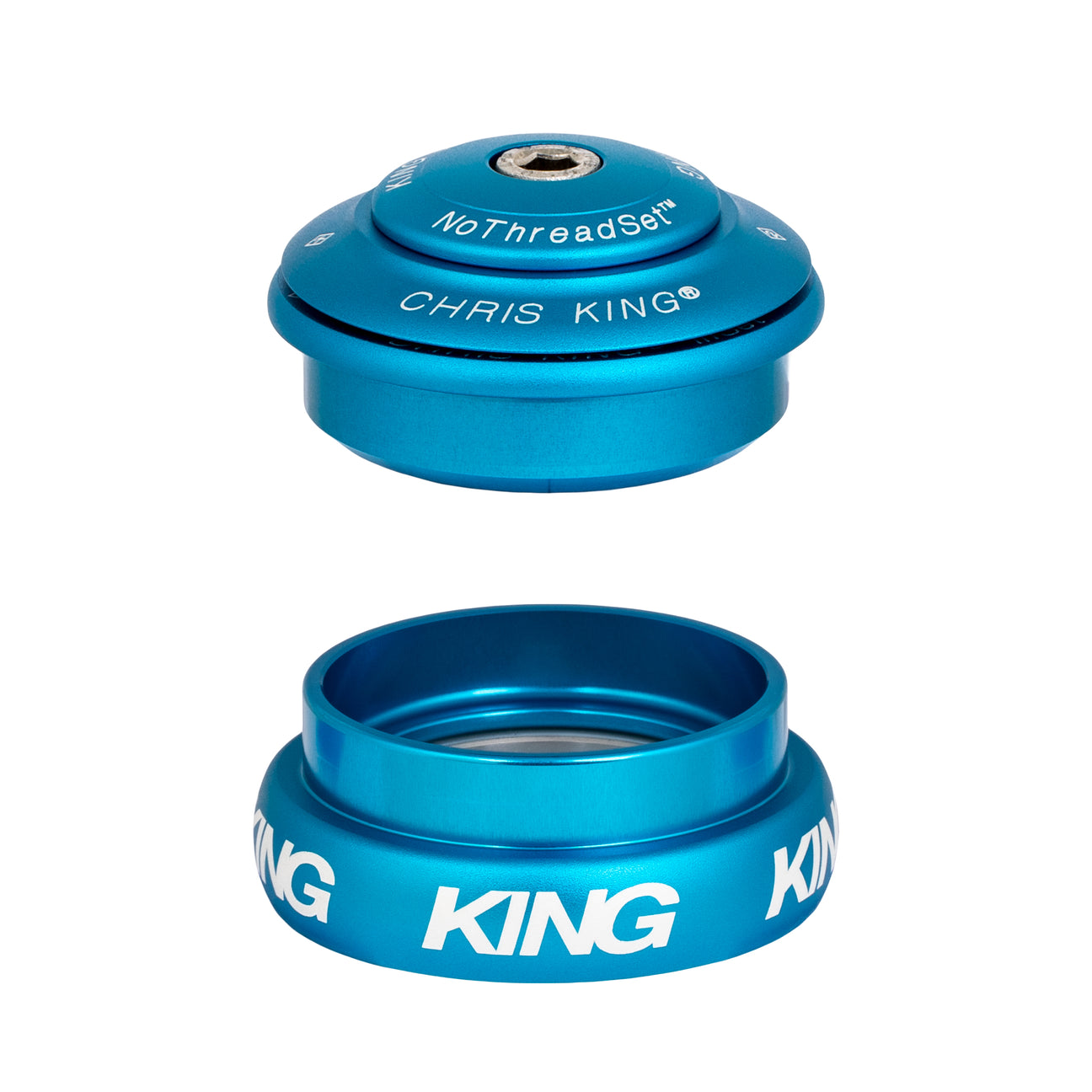 Chris King inset 8 headset in matte turquoise