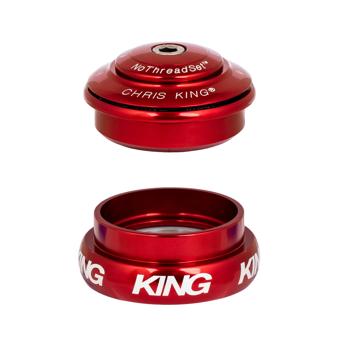 Chris King inset 8 headset in red