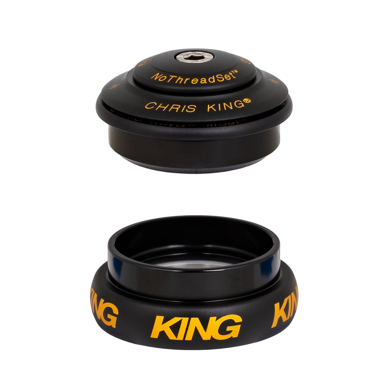 Chris King inset 8 headset in black/gold