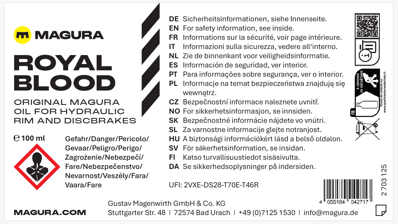 MAGURA Royal Blood 100 ml Data Sheet