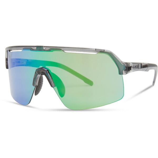Madison Crypto Air Crystal Smoke Sunglasses Green Mirror Lens