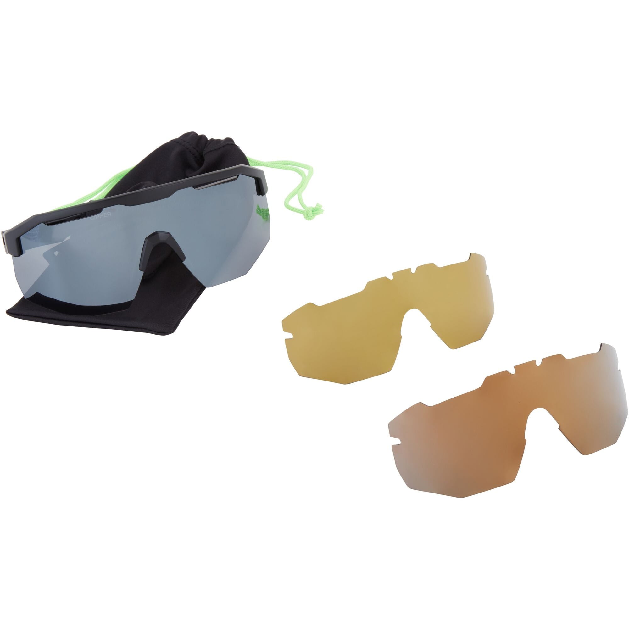 Madison Crypto Gloss Black Sunglasses 3 Lens Pack Lenses