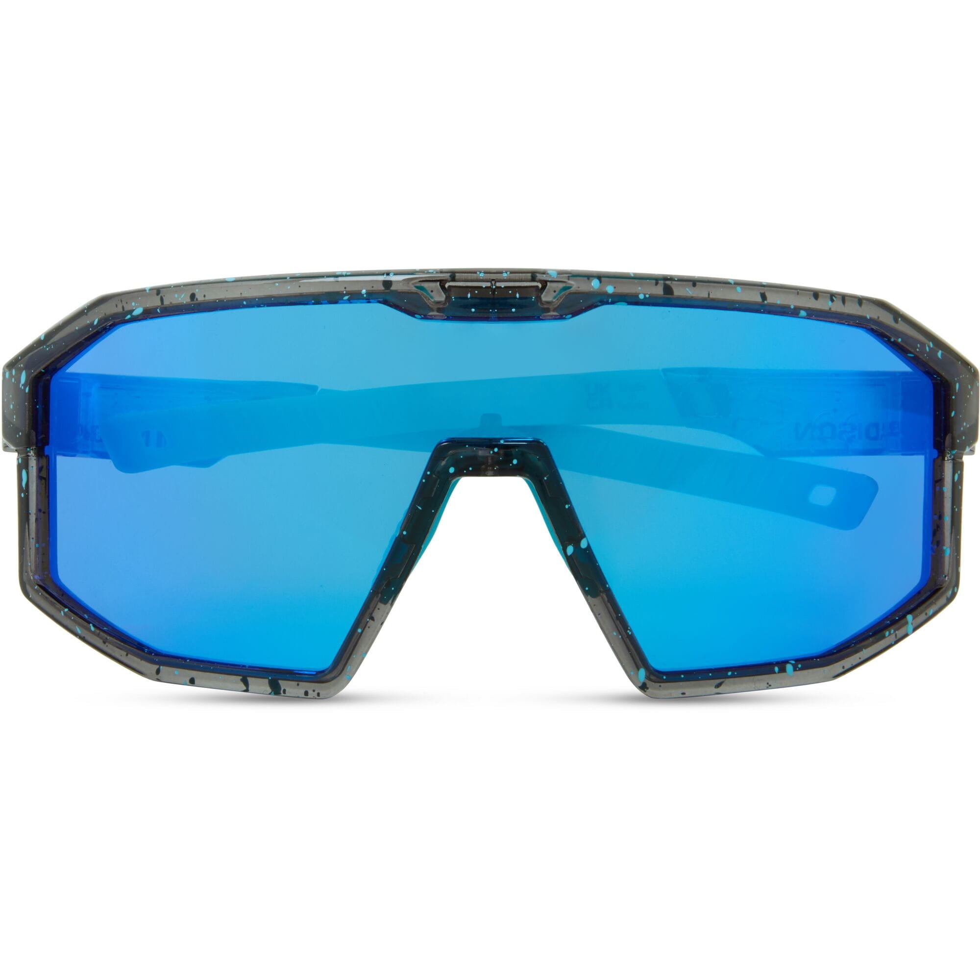 Madison Enigma Blue Black Splatter Sunglasses 3 Lens Pack Arms Closed