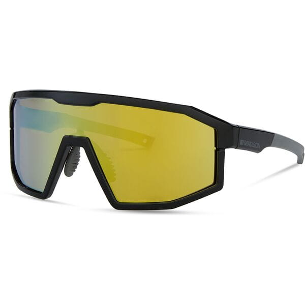 Madison Enigma Gloss Black Sunglasses Bronze Mirror Lens