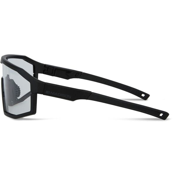 Madison Enigma Matt Black Sunglasses Clear Lens Side