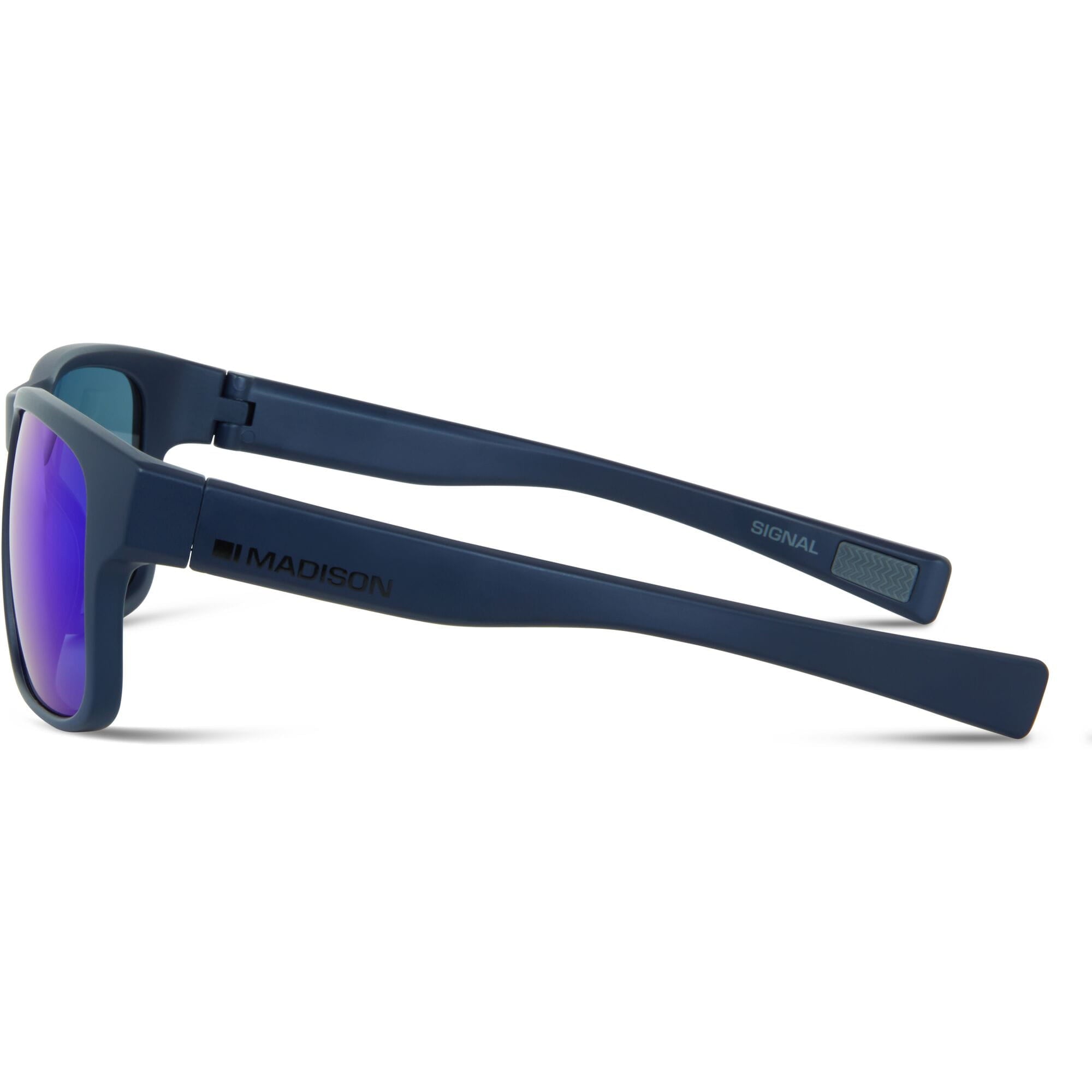 Madison Signal Ink Navy Sunglasses Blue Mirror Lens Side