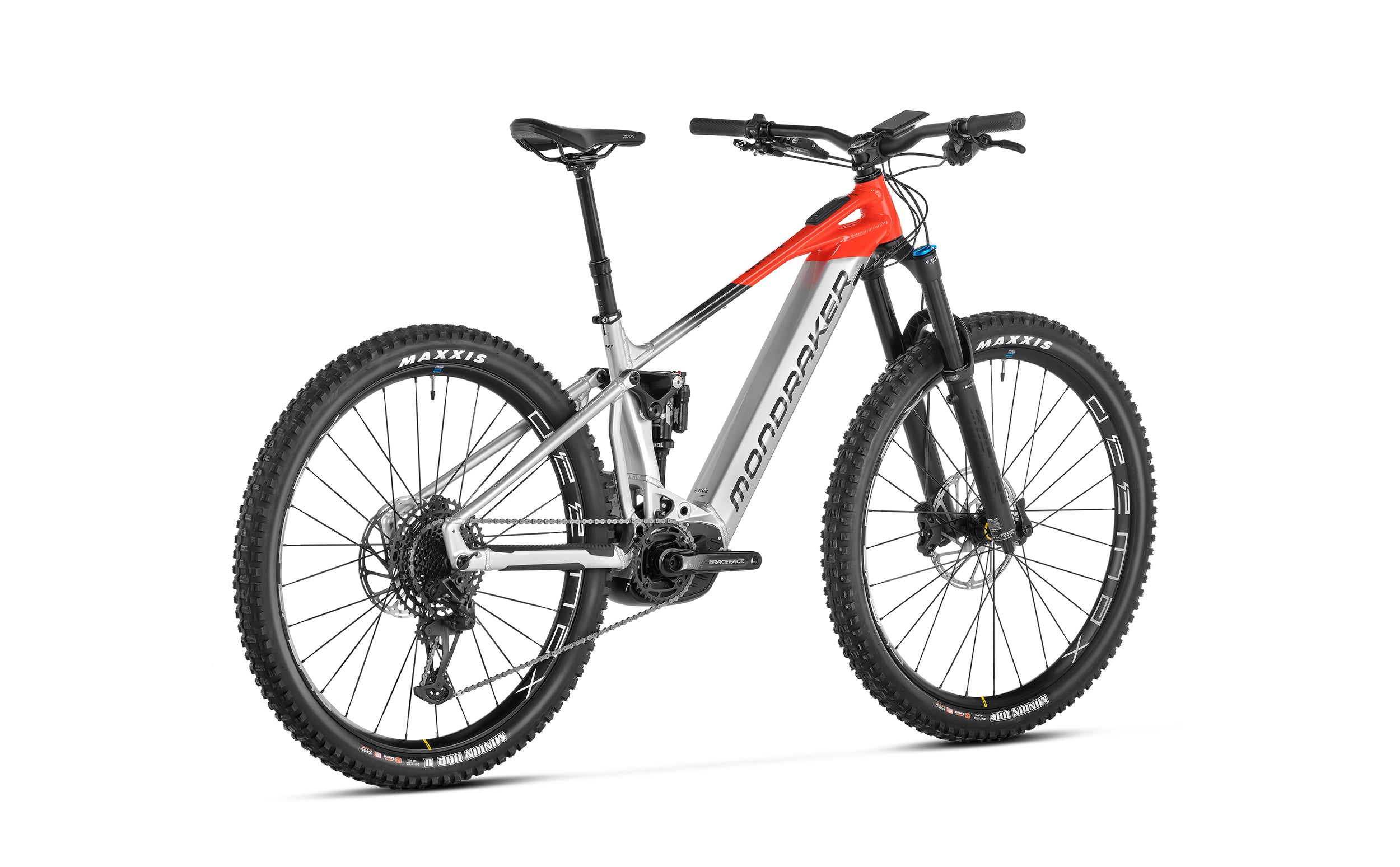 Mondraker crafty r ebike flame red rear view