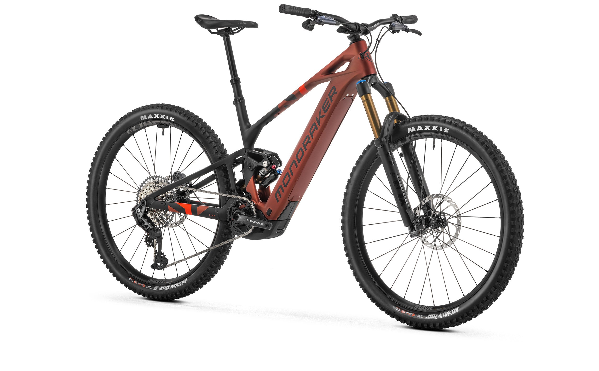 Mondraker crafty rr ebike earth red front view