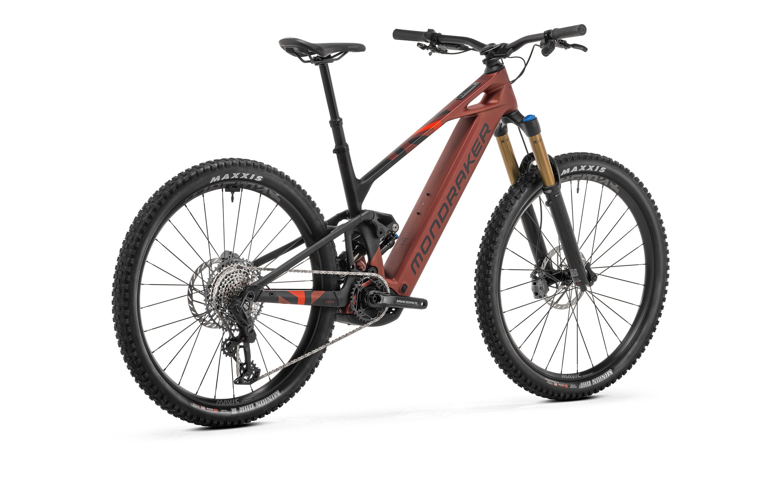 Mondraker crafty rr ebike earth red rear view