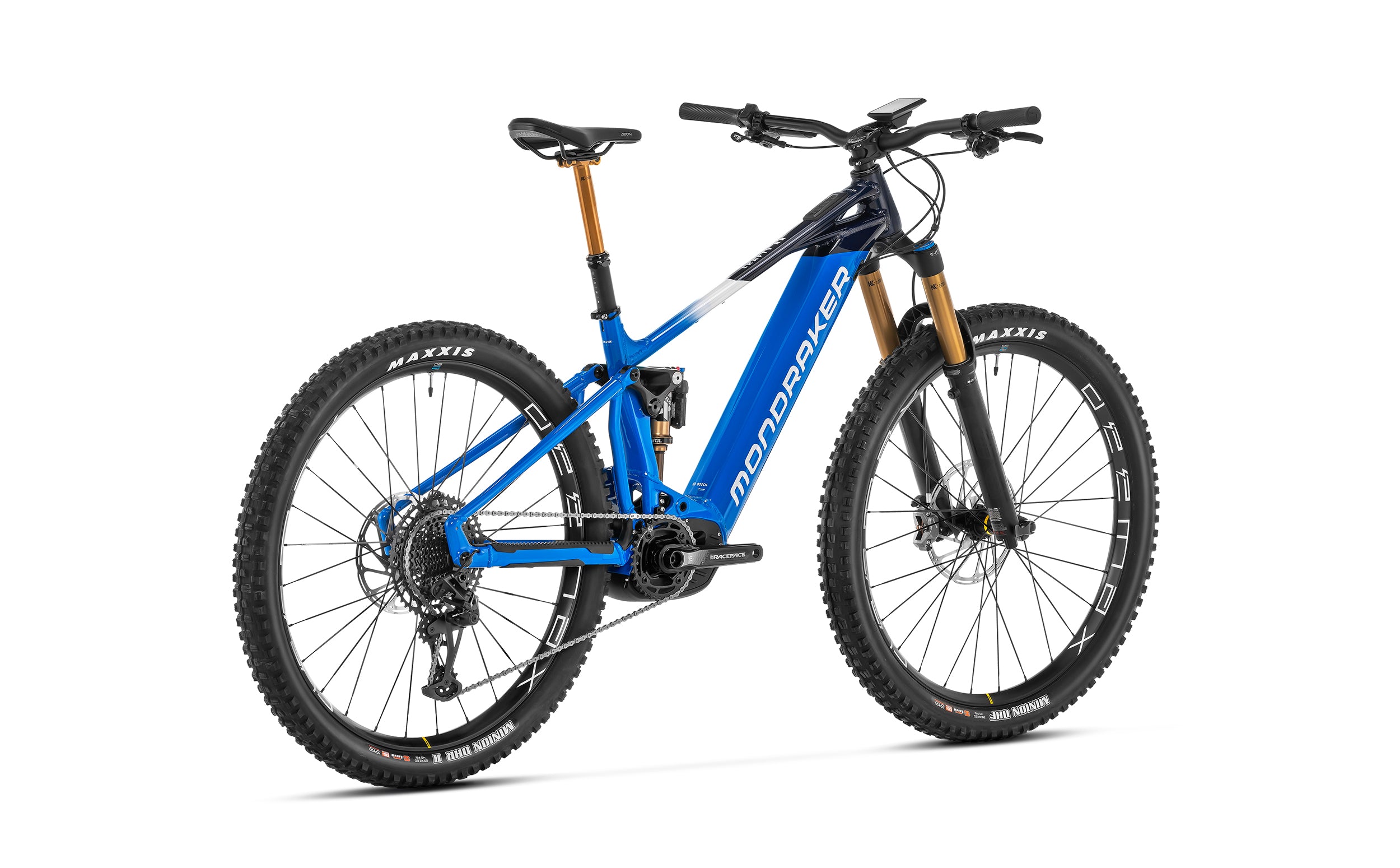 Mondraker rr ebike carrera blue rear view