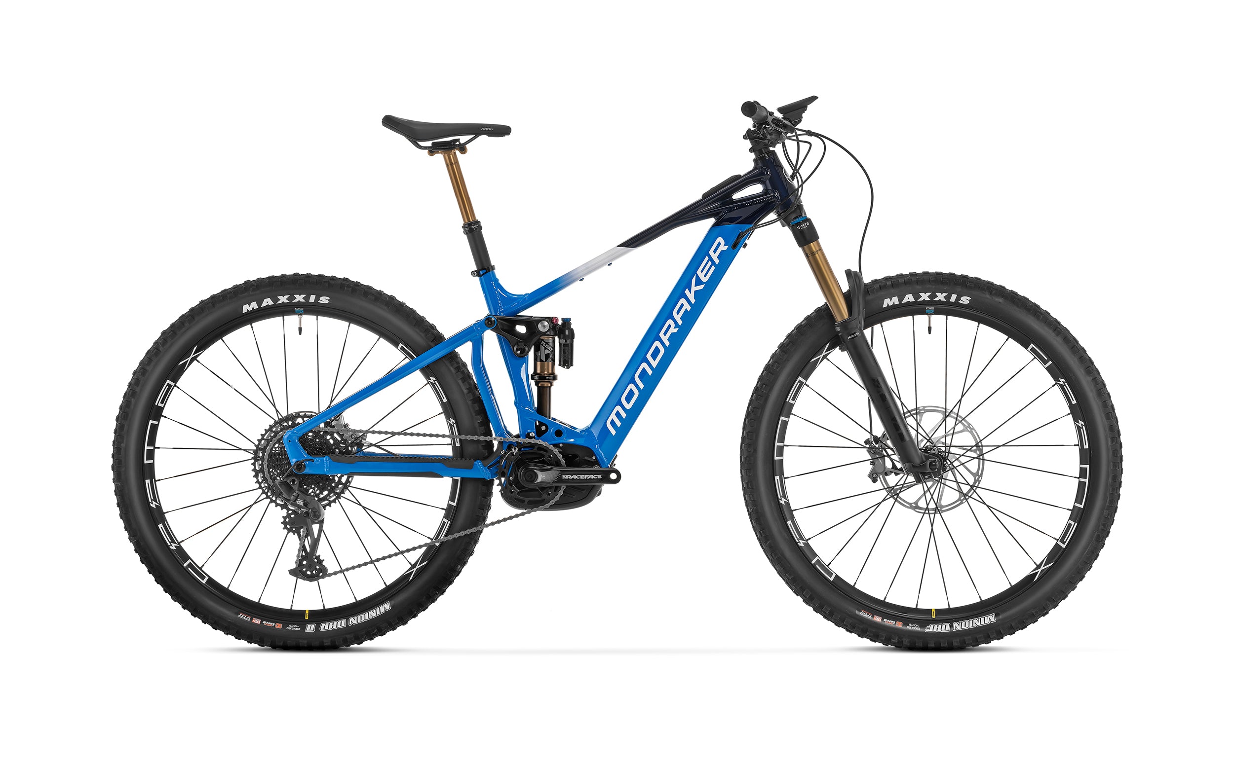 Mondraker rr ebike carrera blue side view