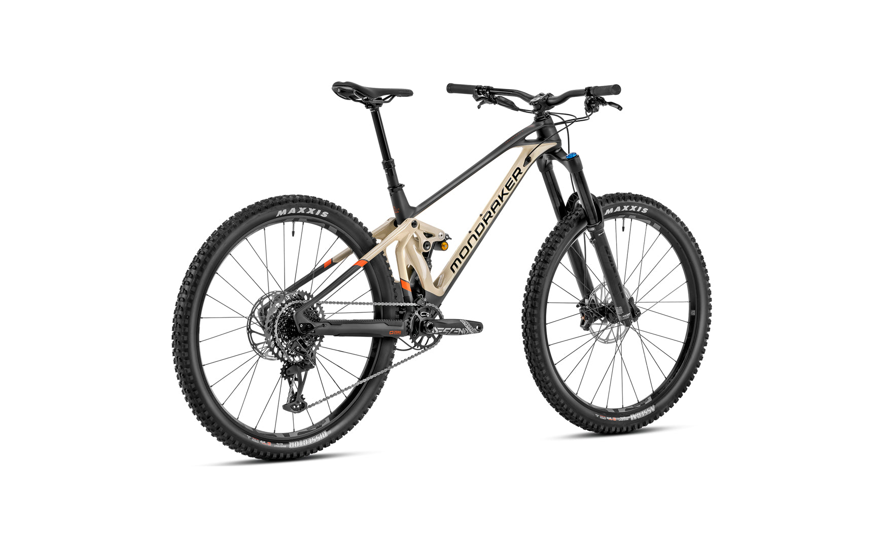 Mondraker superfoxy carbon r desert grey rear view