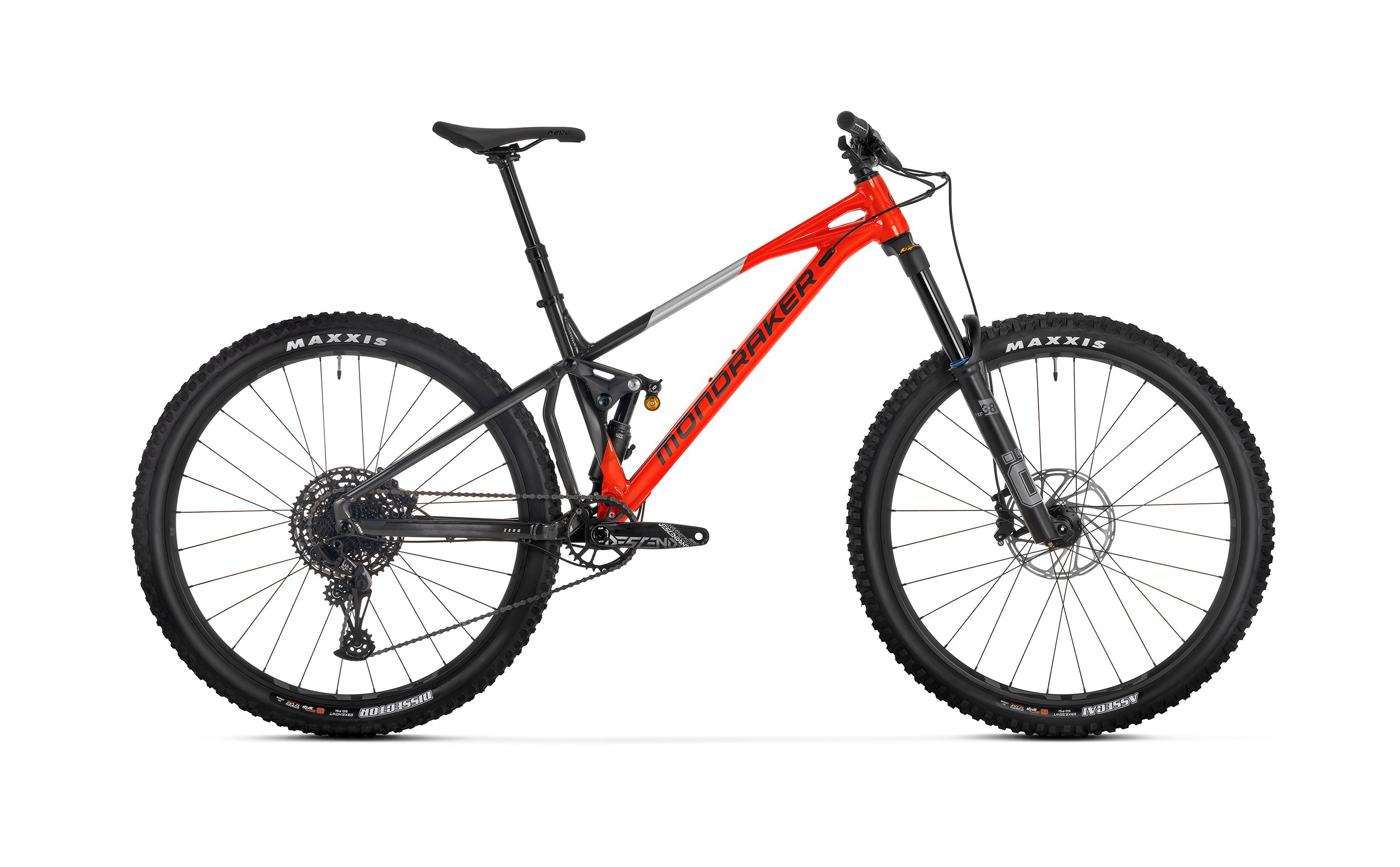 Mondraker superfoxy r flame red side view