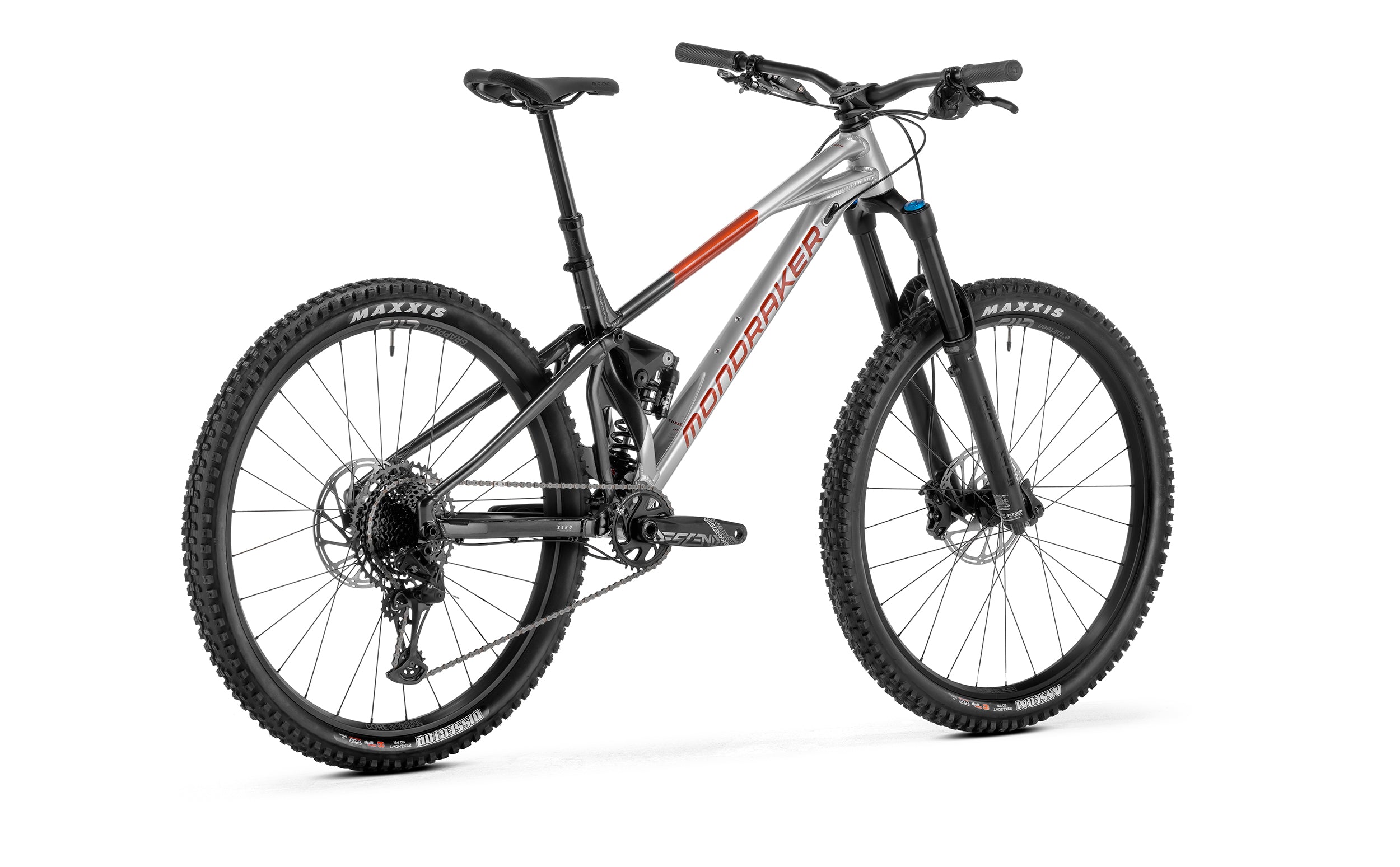 Mondraker superfoxy racing silver rear