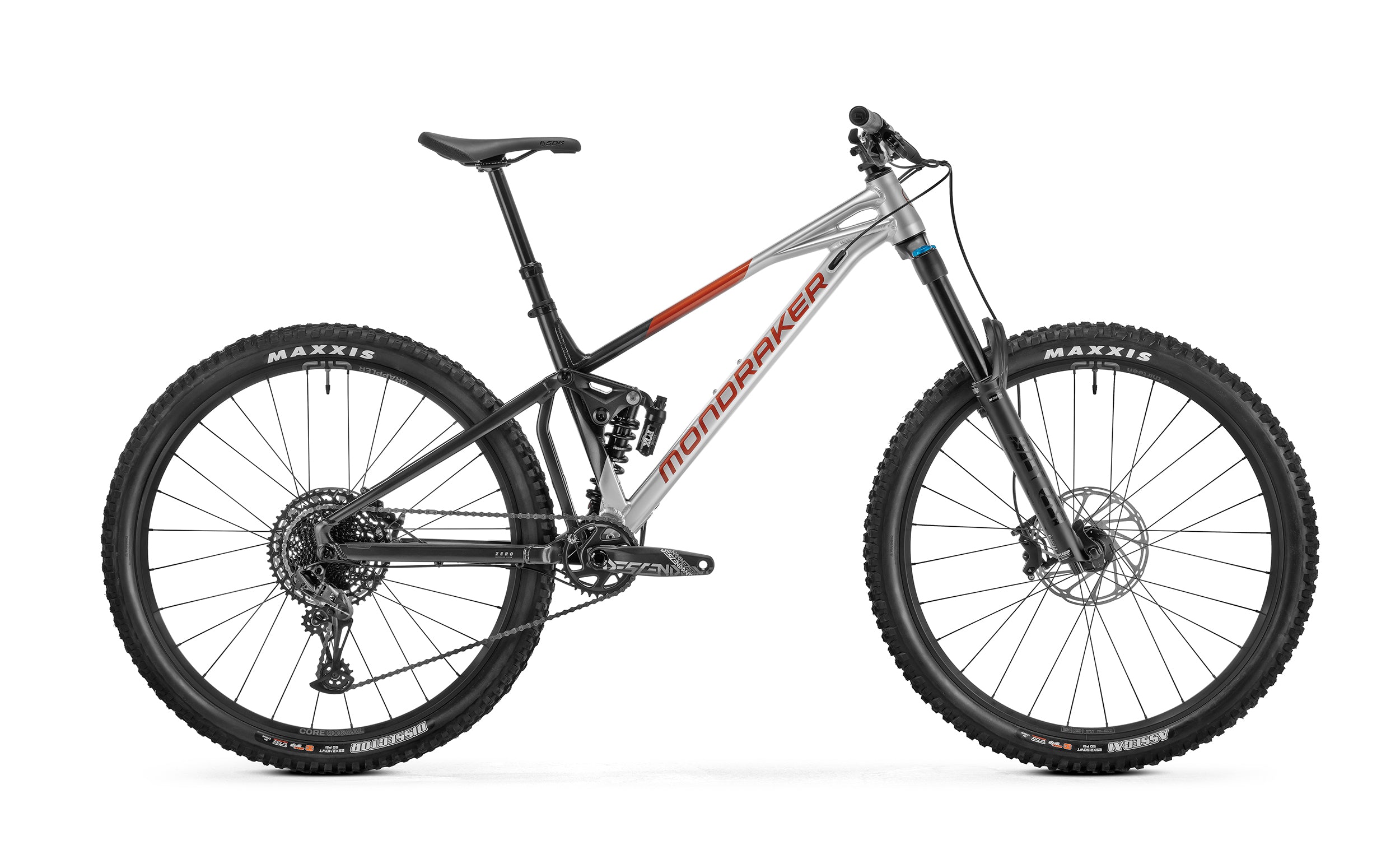 Mondraker superfoxy racing silver side view