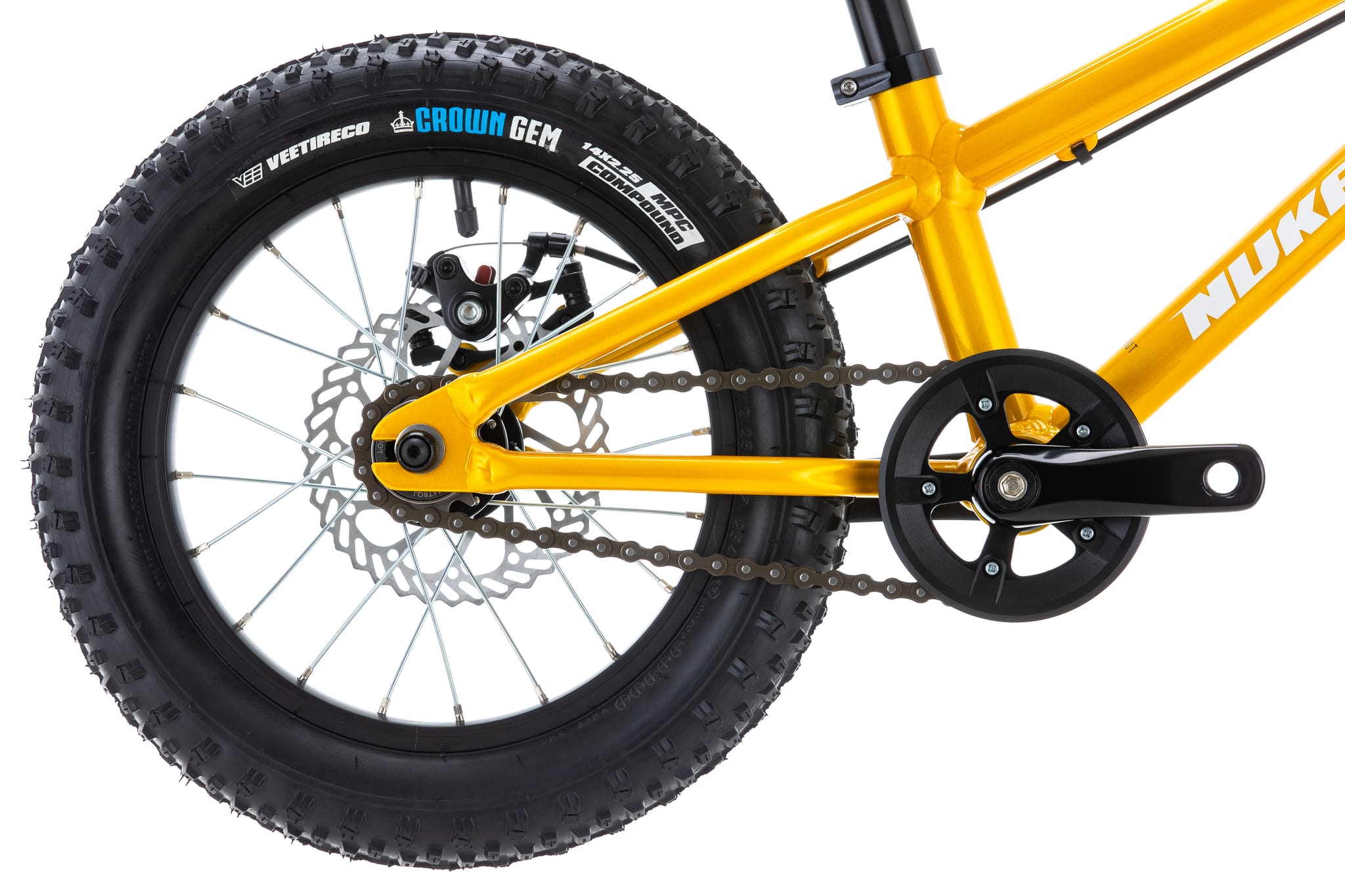 Nukeproof Cub Scout 14" Yellow Drivetrain